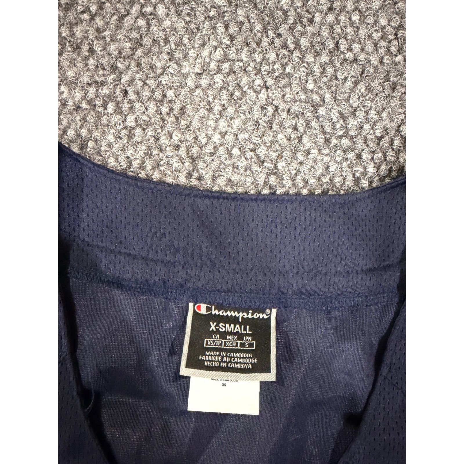 Champion Champion blue sleeveless crown baseball dress womens xs snap logo jersey puff sleeve knee length lined A-Line solid knit polyester Size XS / US 0-2 / IT 36-38 - 5 Thumbnail