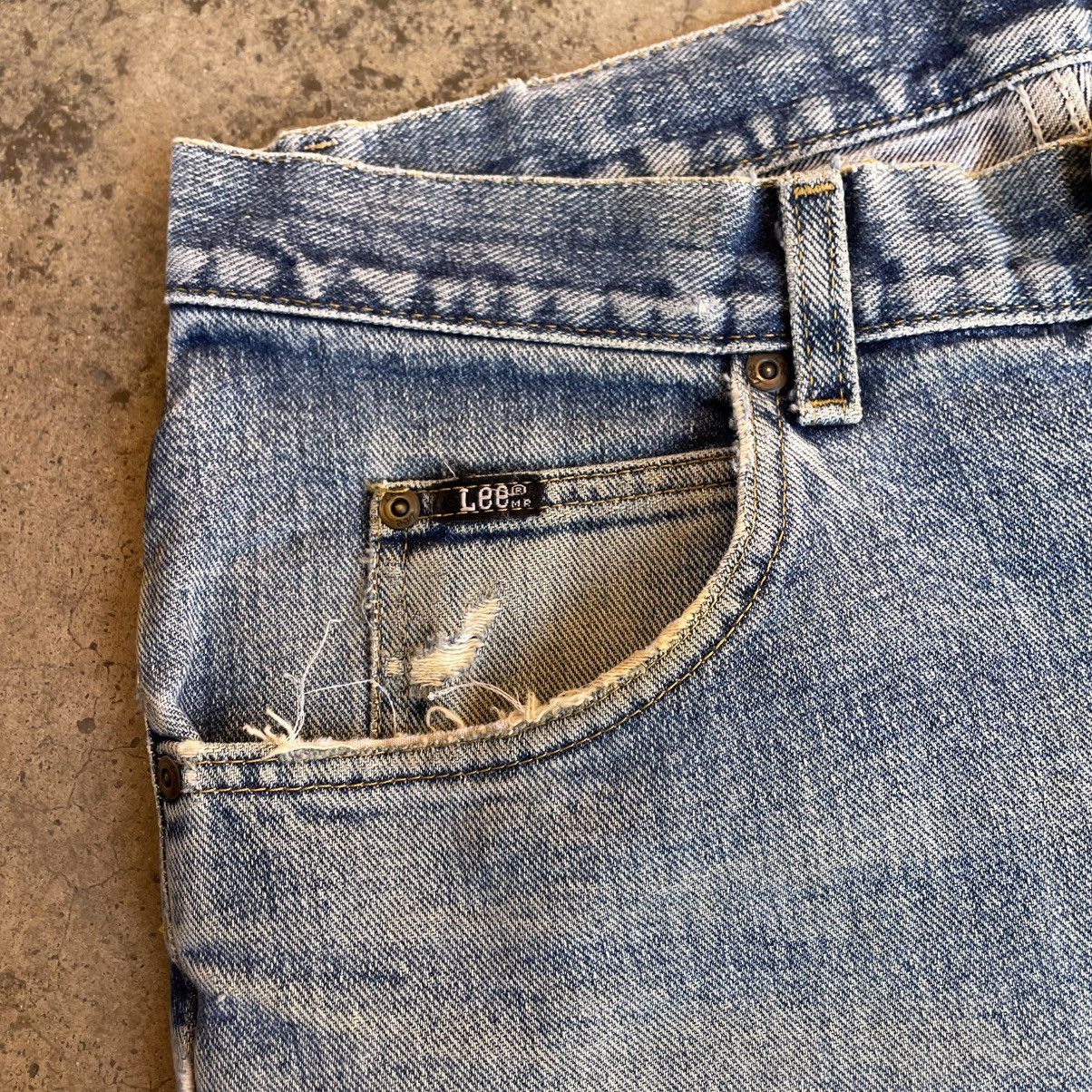 Lee 🔥Vintage Lee Stoned Washed Ripped Distress Denim Jeans Size US 32 / EU 48 - 10 Thumbnail