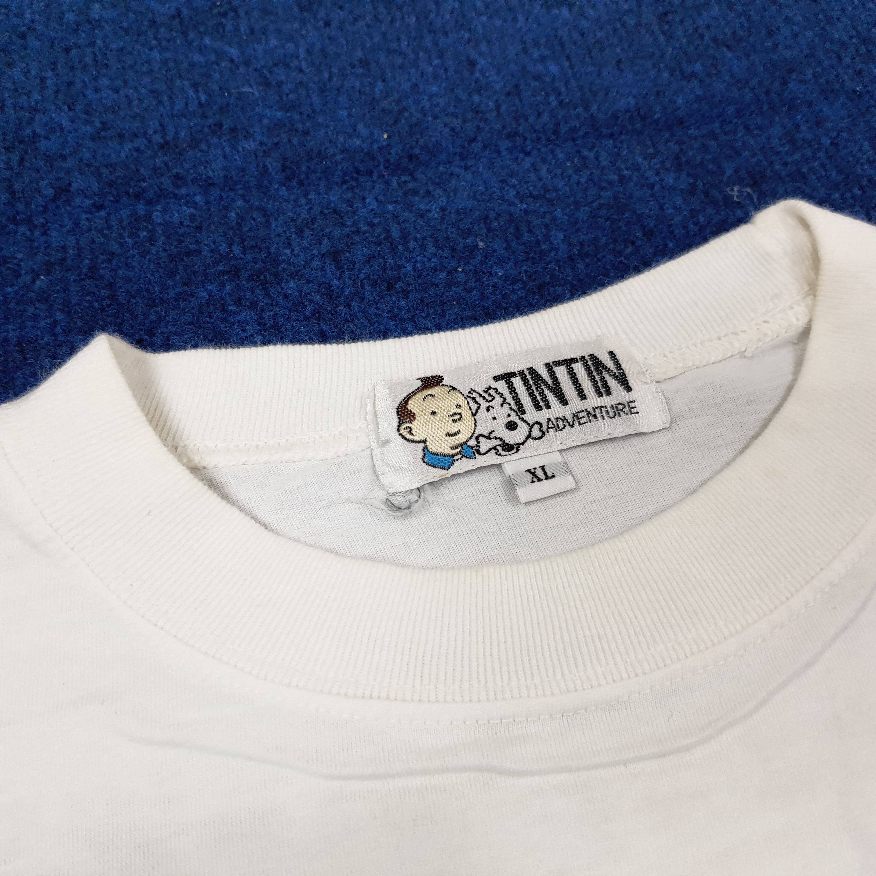 Vintage Vintage Adventure of Tintin The Blue Lotus Tshirt C259N5 Size US L / EU 52-54 / 3 - 5 Thumbnail