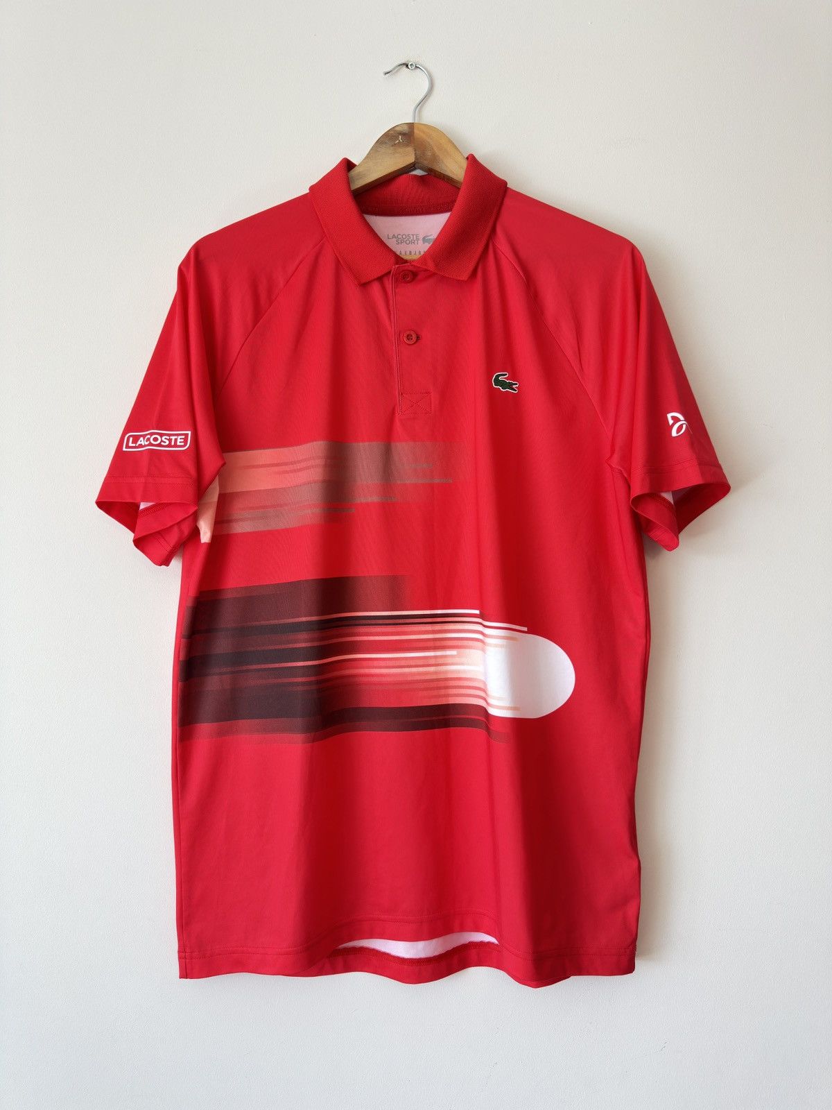 Lacoste Lacoste Sport Novak Djokovic Polo T-shirt Red Jersey Size US M / EU 48-50 / 2 - 1 Thumbnail