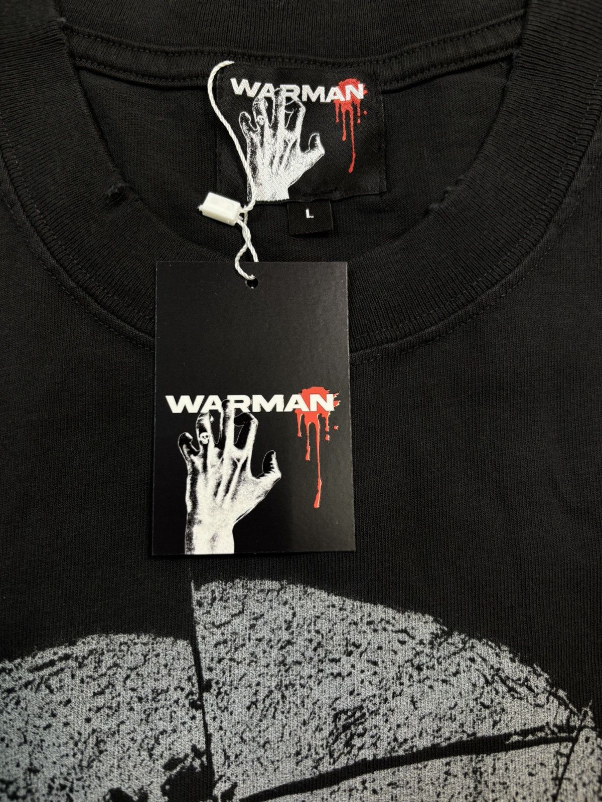 Vintage Warman Broken Skull Graphic T-Shirt, Washed Black Size US L / EU 52-54 / 3 - 8 Thumbnail