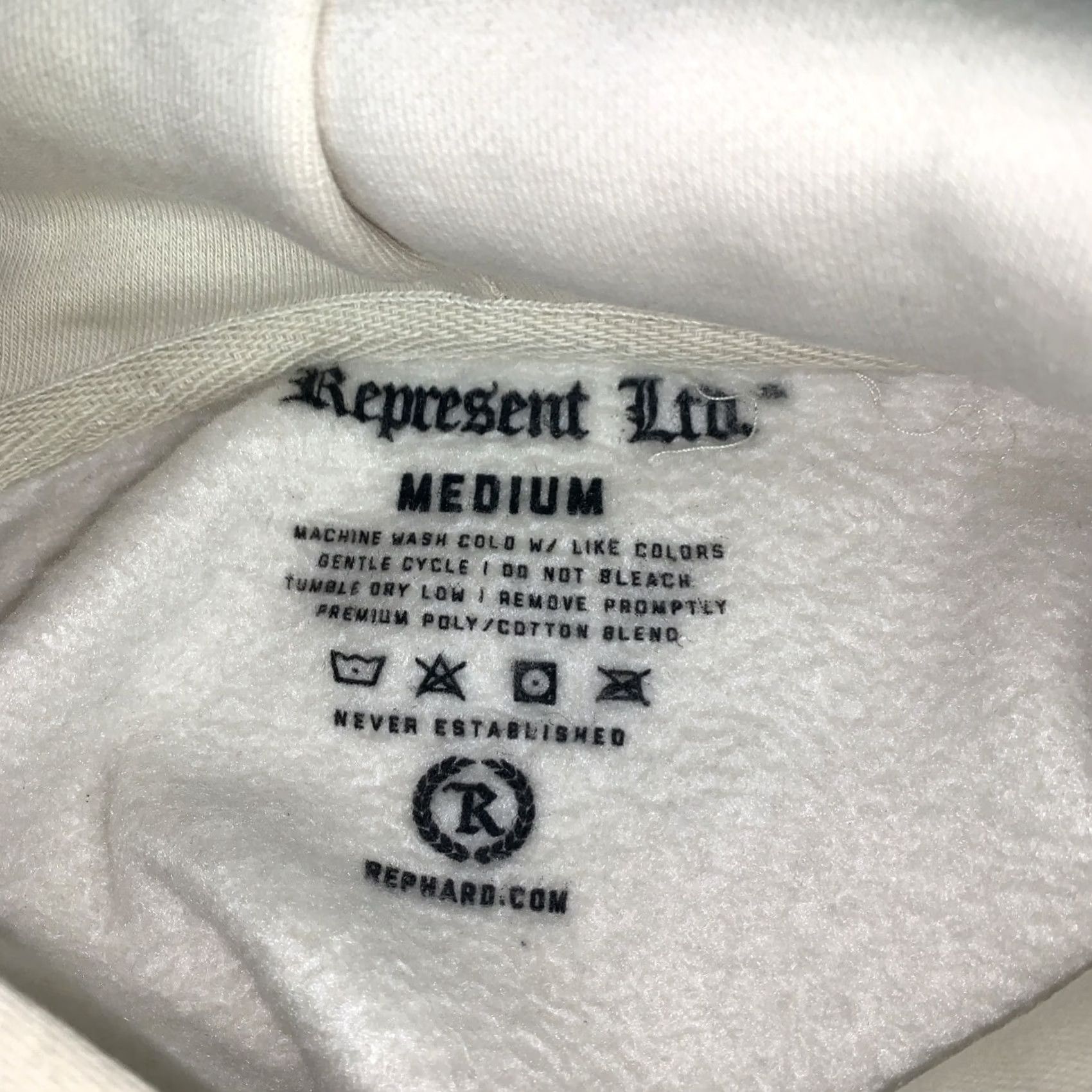 Vintage REPRESENT Hoodie Medium Cream Used Sweatshirt Size US M / EU 48-50 / 2 - 6 Thumbnail