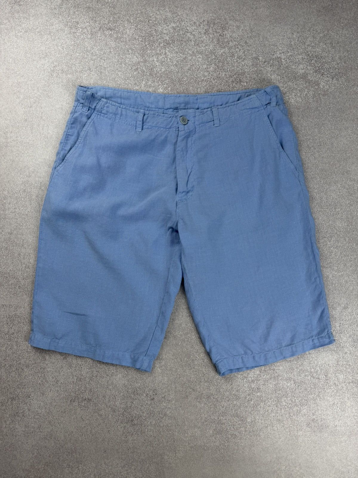 Corneliani Corneliani ID Blue Linen Shorts Men’s Size 52 Size US 34 / EU 50 - 1 Thumbnail