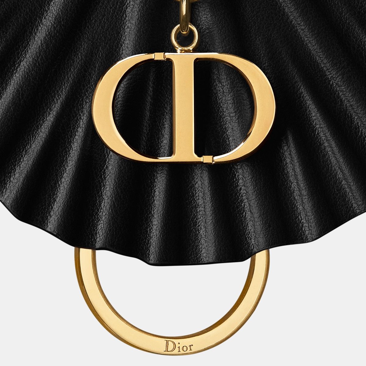 Dior o1bcso1str0226 Size:OS/Shell Key Ring with Cord in Black Size ONE SIZE - 3 Thumbnail