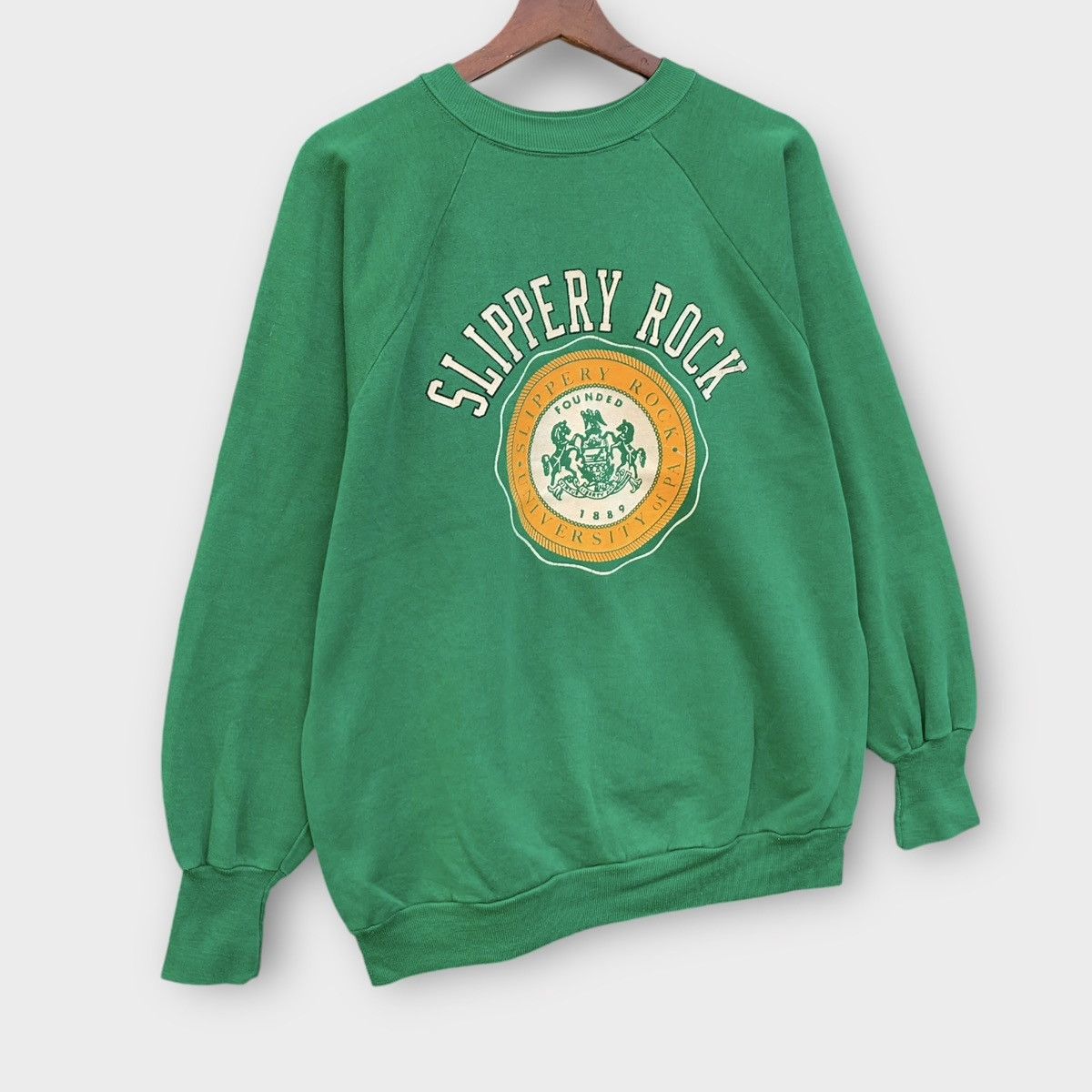 Logo 7 × Vintage Vintage 1990s LOGO 7 Slippery Rock University Crewneck Size L / US 10 / IT 46 - 4 Thumbnail