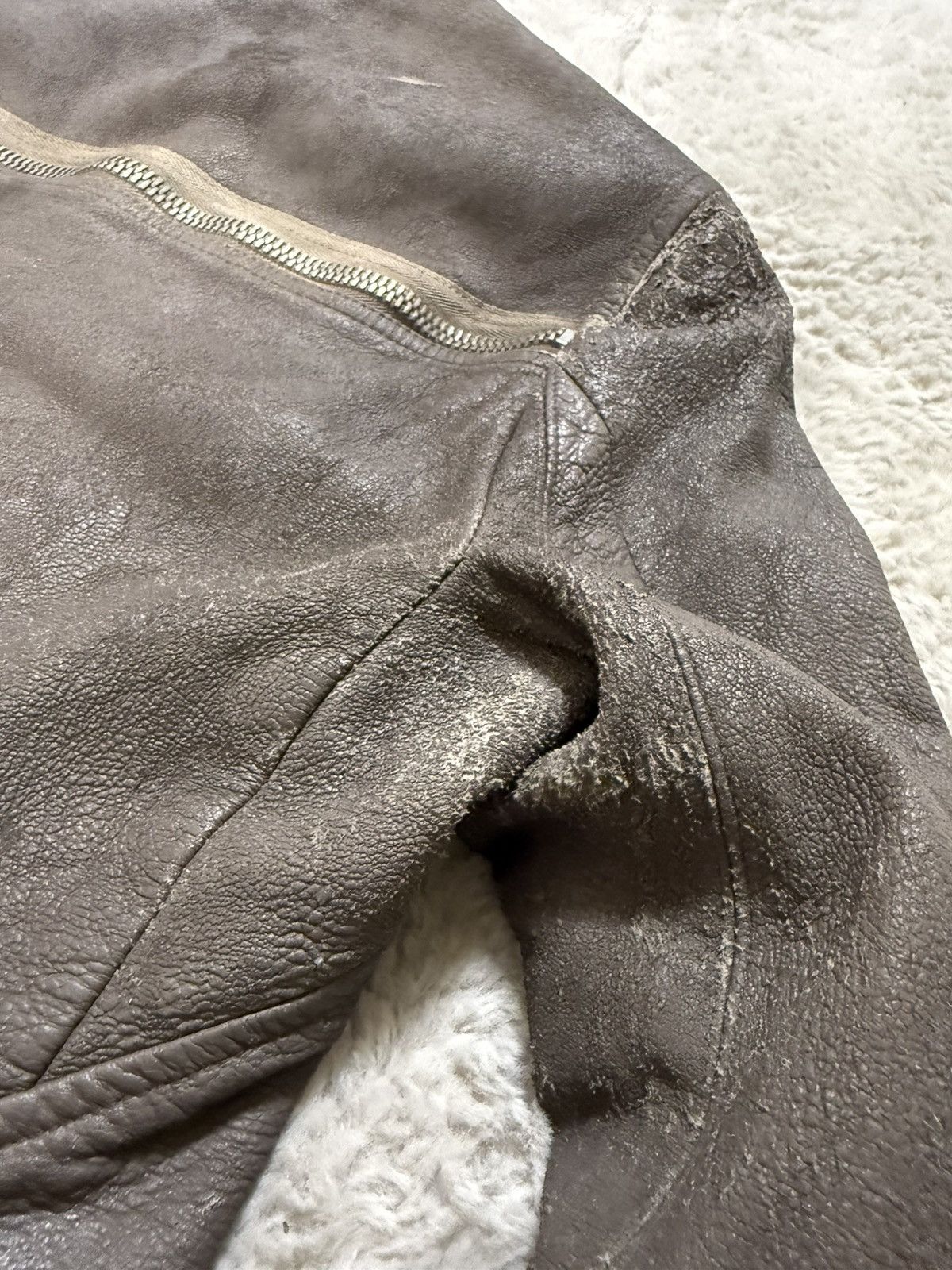 Rick Owens Rick Owens destroyed lamb skin leather jacket Size US XS / EU 42 / 0 - 9 Thumbnail