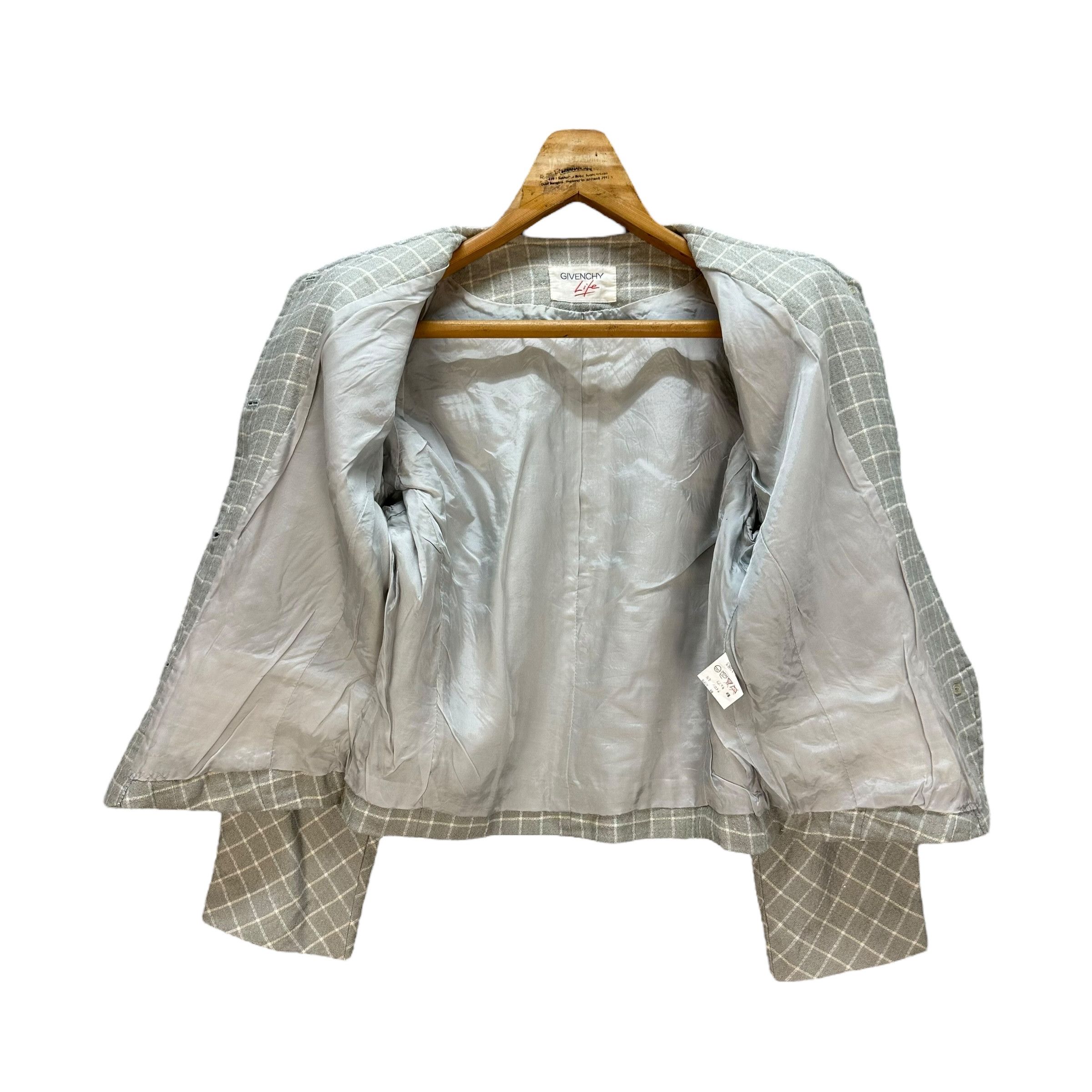 Givenchy GIVENCHY LITE CHECKED PLAID CROP JACKET #8932-040 Size S / US 4 / IT 40 - 7 Thumbnail