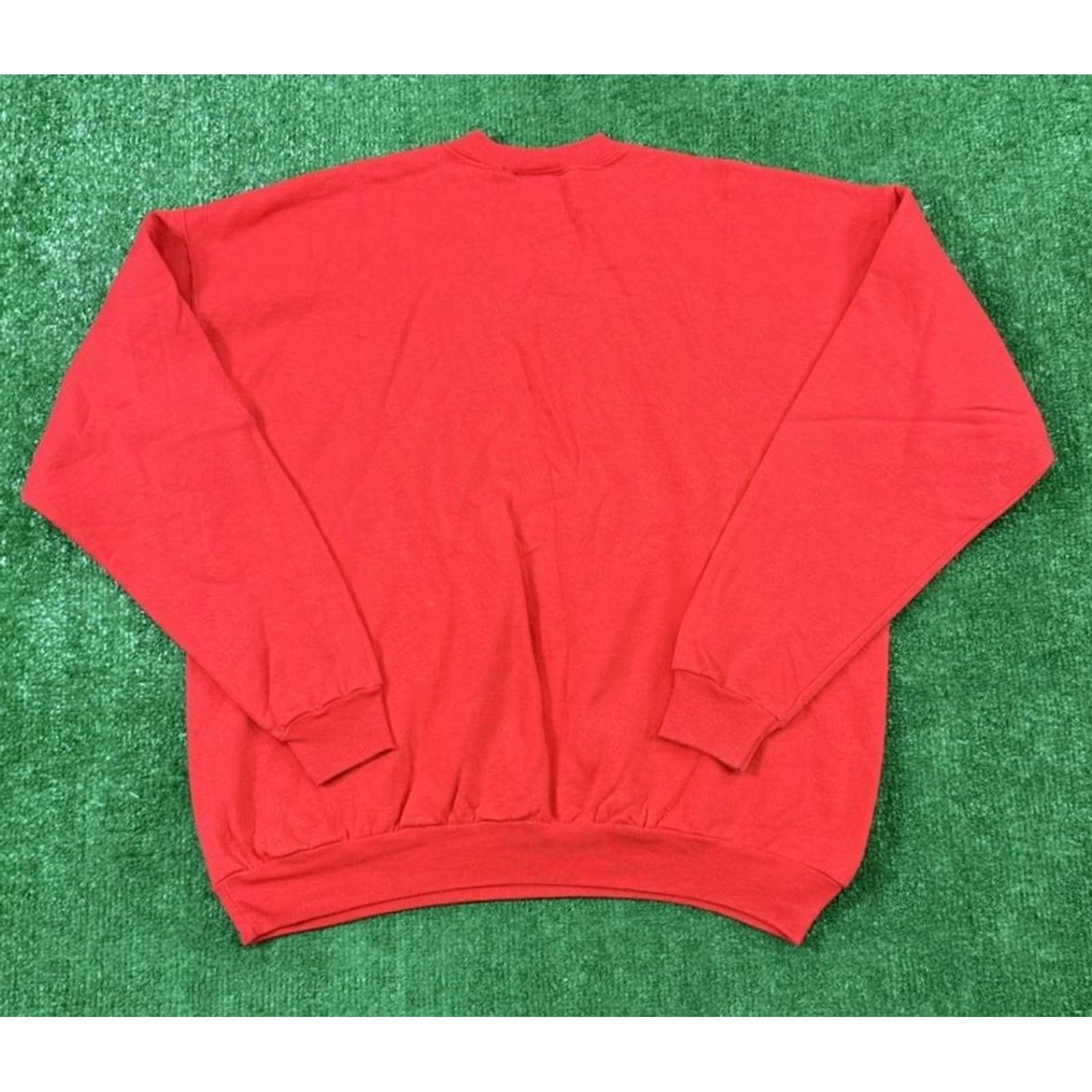 Disney VINTAGE Disney Mickey Mouse Sweatshirt XL Red 90s 80s Granny USA Crewneck Cotton Polyester Graphic Print Unisex Adults Size US XL / EU 56 / 4 - 2 Thumbnail