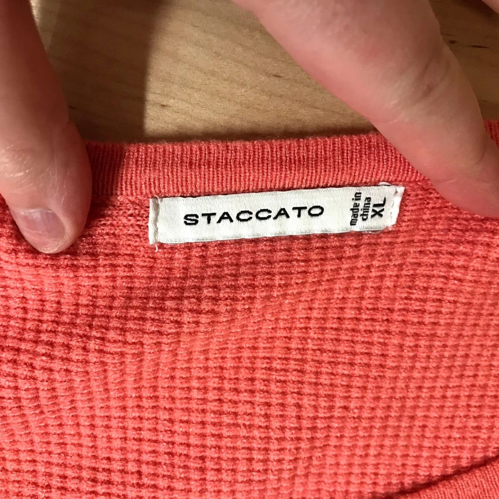 Vintage VINTAGE STACCATO Coral Waffle Knit Long Sleeve Crew Neck Sweater XL Size XL / US 12-14 / IT 48-50 - 7 Thumbnail