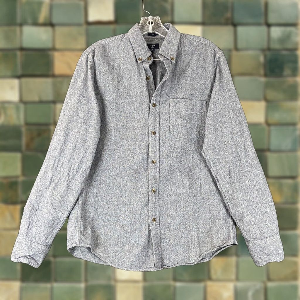 J.Crew J. Crew Shirt Men M Long Sleeve Button-Up Blue Gray Cotton Blue Gray Button-Up Mens M Shirt Size US M / EU 48-50 / 2 - 1 Thumbnail