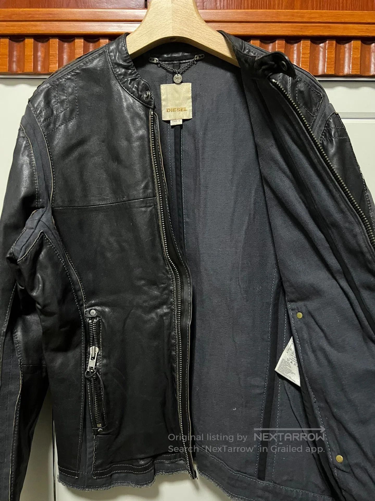Diesel Diesel Vintage Leather Denim Sheepskin Jacket. Size US L / EU 52-54 / 3 - 3 Thumbnail