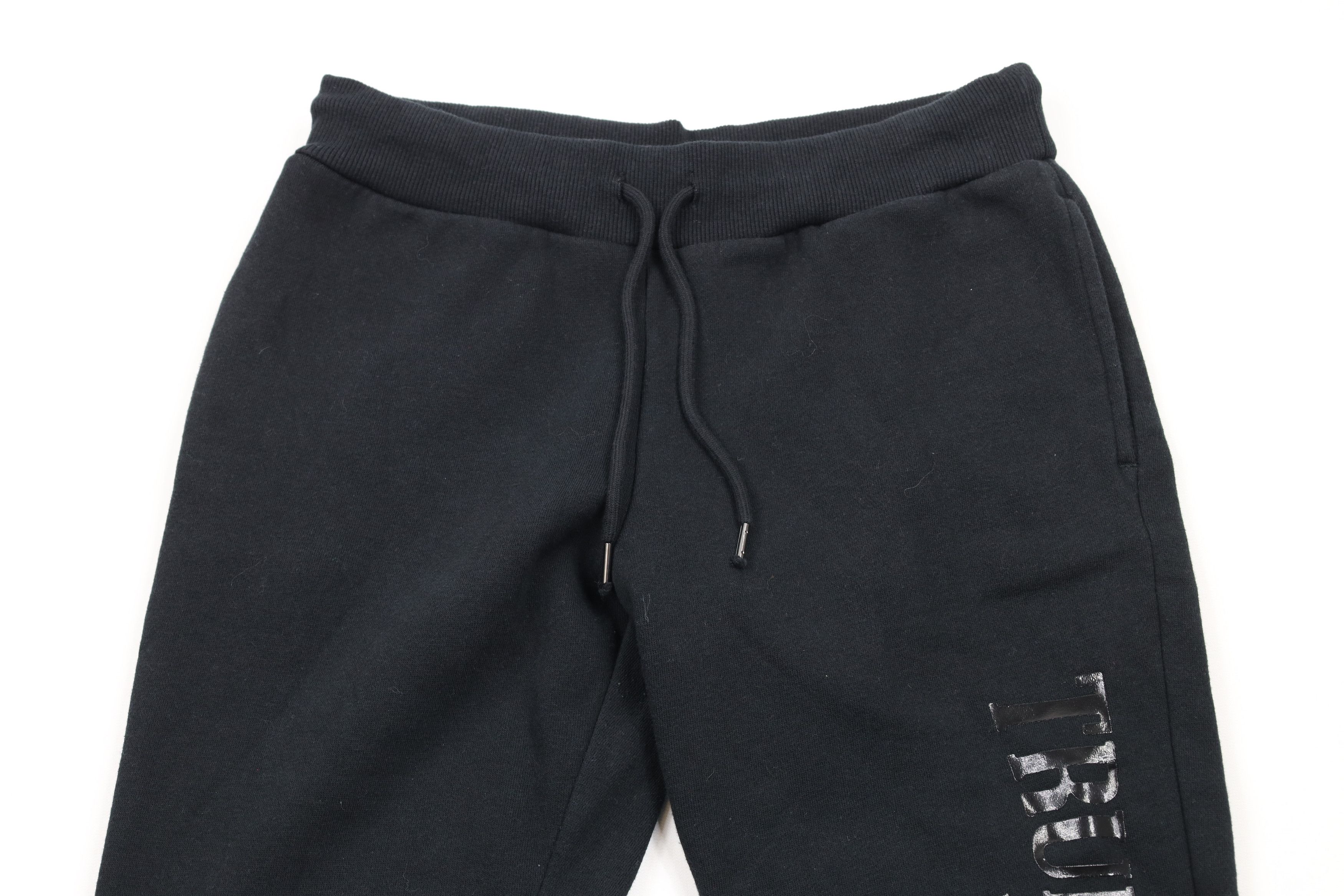 True Religion × Vintage True Religion Spell Out Cuffed Sweatpants Joggers Black Size 30 - 2 Thumbnail