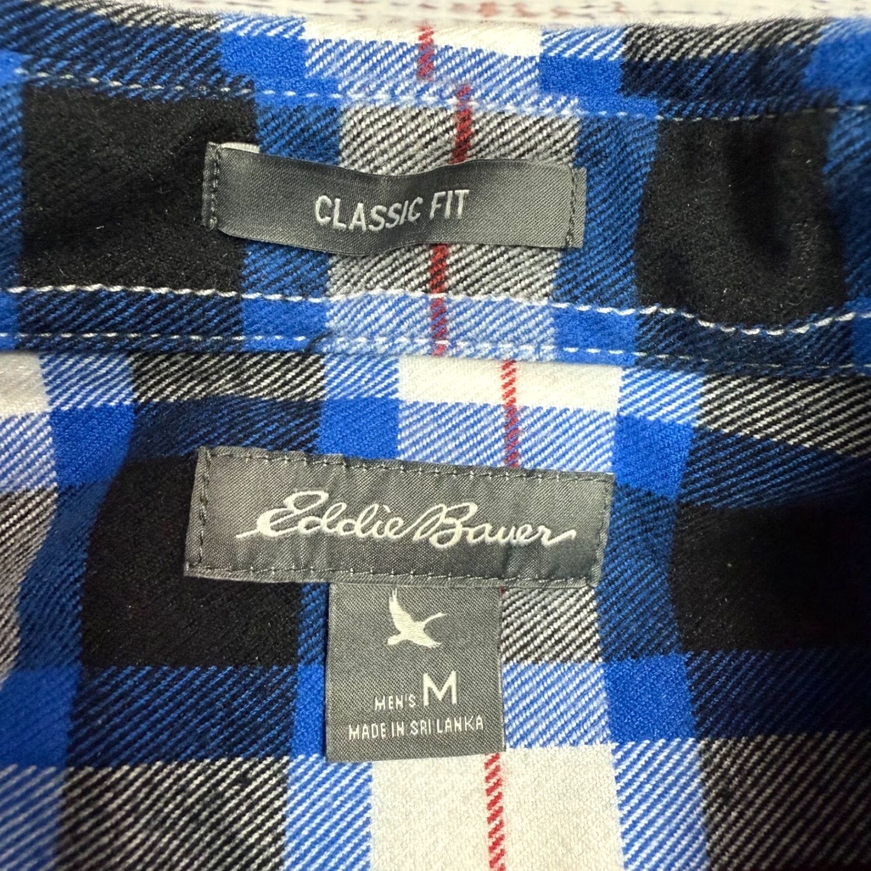 Eddie Bauer Eddie Bauer Mens Button-Up Flannel Shirt M Blue Plaid 100% Cotton Long Sleeve Regular Size Size US M / EU 48-50 / 2 - 7 Thumbnail