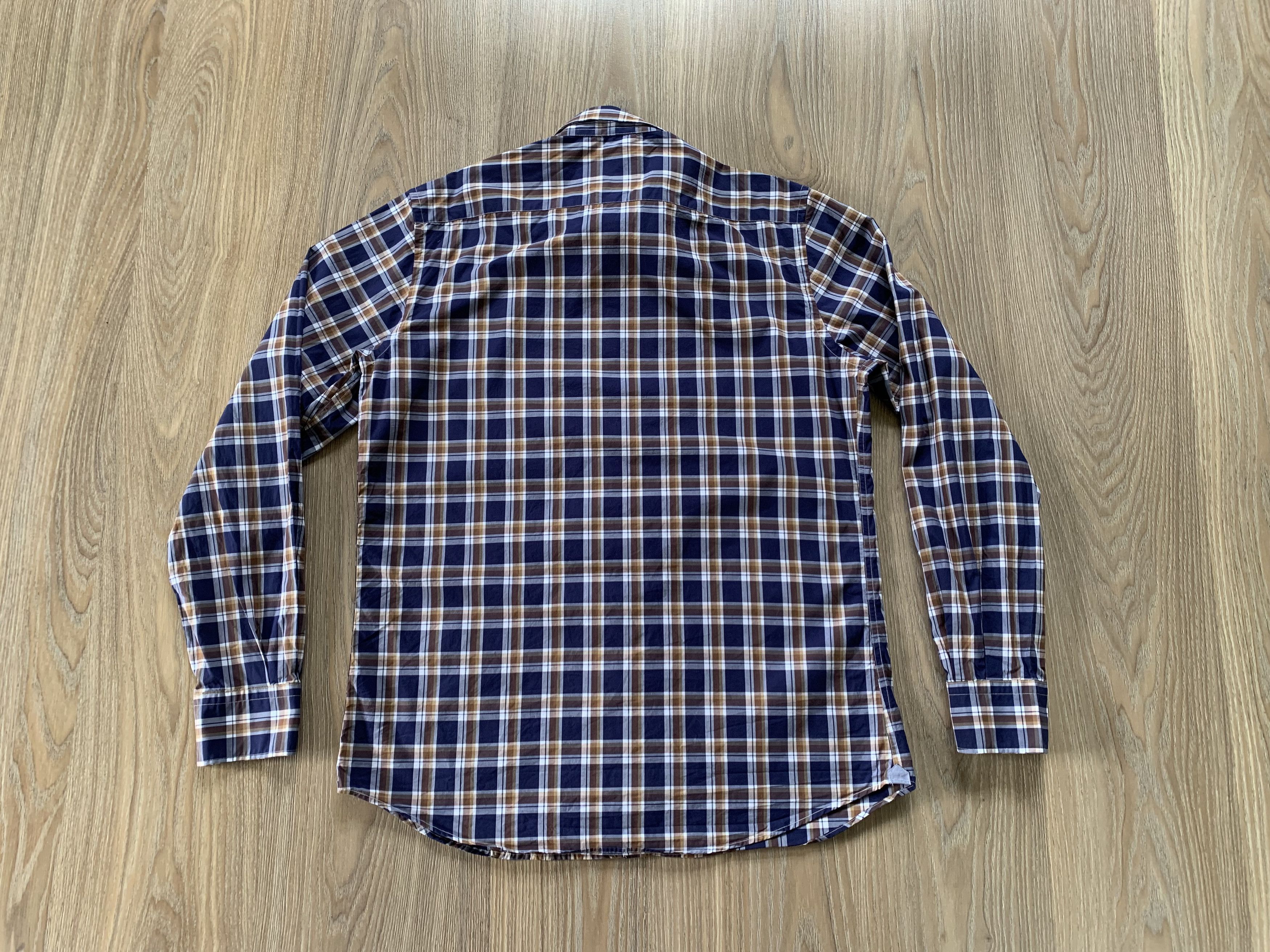 Designer × Massimo Dutti Massimo Dutti Plaid Cotton Long Sleeve Button Shirt Size US L / EU 52-54 / 3 - 3 Thumbnail