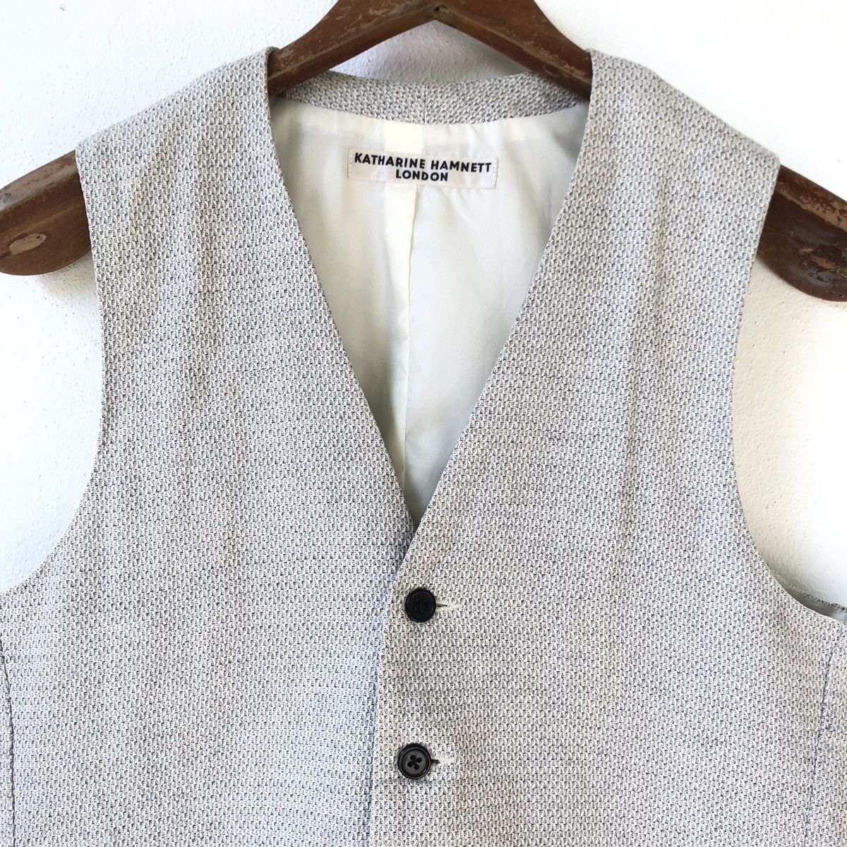 Katharine Hamnett London KATHARINE HAMNETT LONDON Linen-Cotton Vest Size US M / EU 48-50 / 2 - 5 Thumbnail