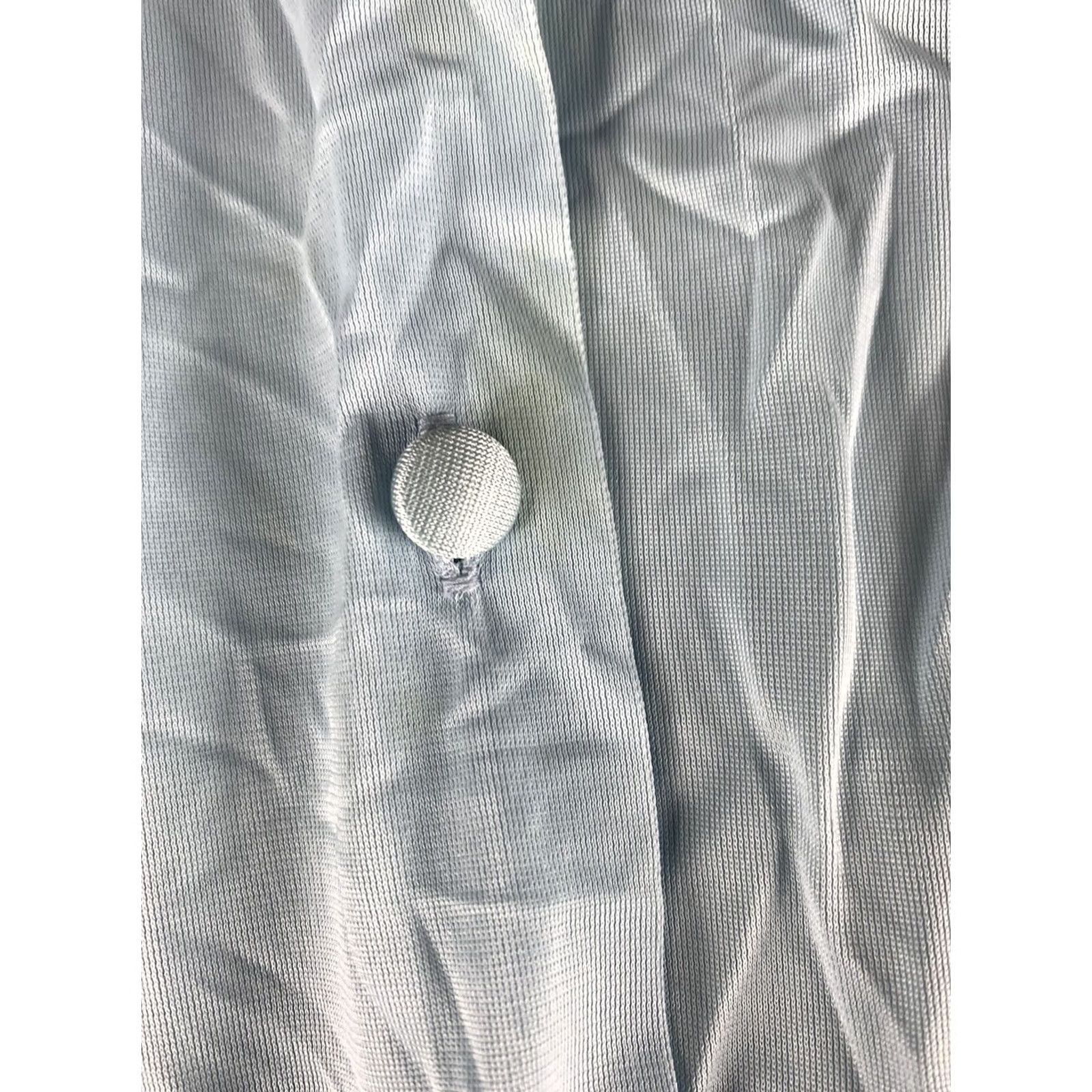 Victoria's Secret VTG VANITY FAIR NIGHT GOWN WOMENS MEDIUM BLUE BUTTON UP MADE IN USA NYLON Size ONE SIZE - 3 Thumbnail
