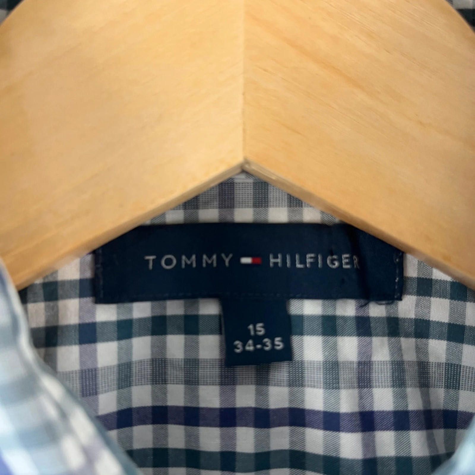 Tommy Hilfiger Tommy Hilfiger Checkered L Shirt 100% Cotton White Blue Turq Size US L / EU 52-54 / 3 - 2 Thumbnail