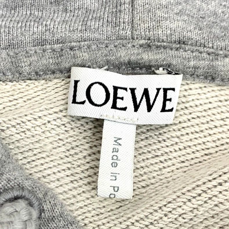 Loewe LOEWE Grey label logo hooded drawstring long sleeve hoodie Size S / US 4 / IT 40 - 5 Thumbnail