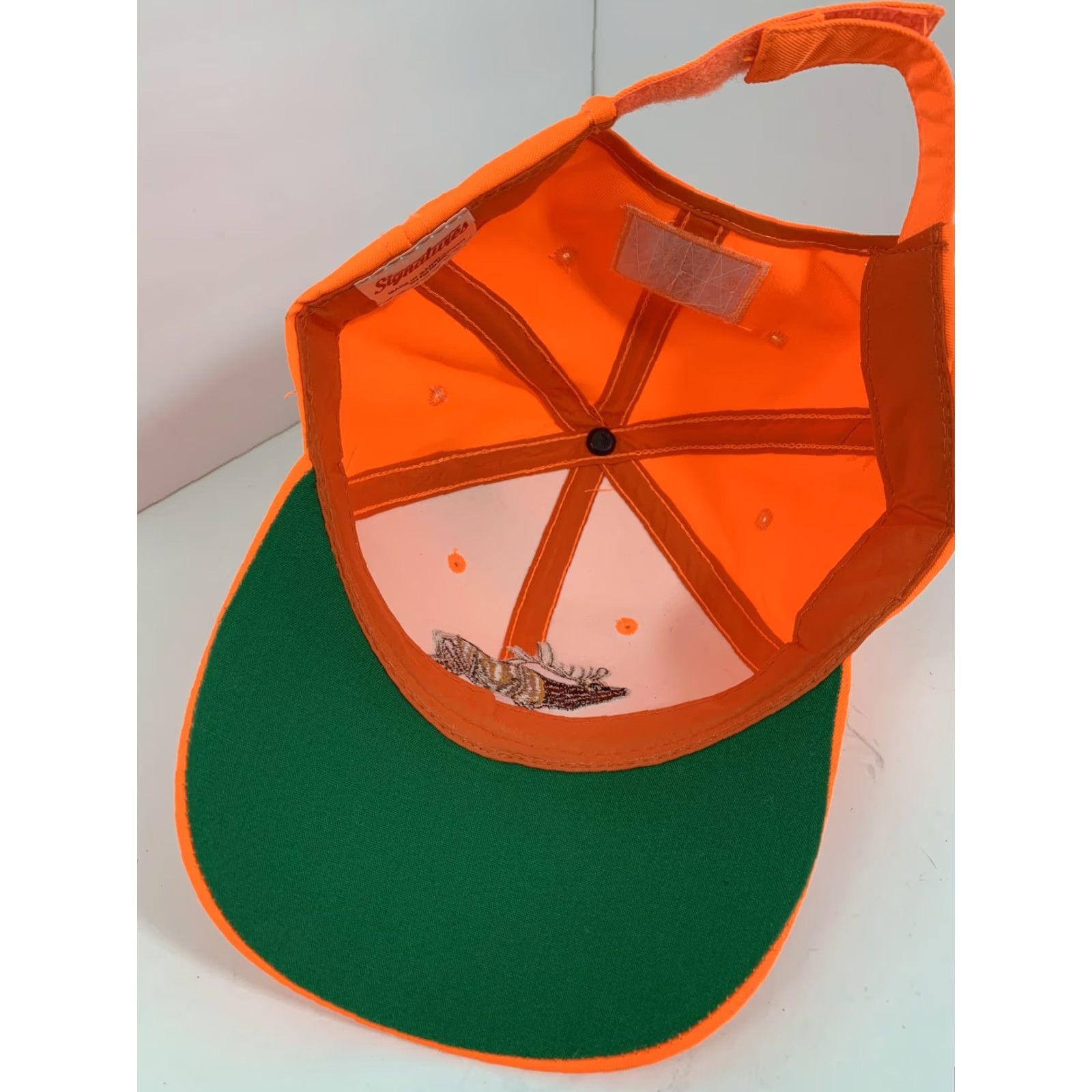Vintage Mossy Oak Big Game Hunting Hat Orange Safety Adjustable NWT California 2005 Baseball Cap Men Size ONE SIZE - 5 Thumbnail