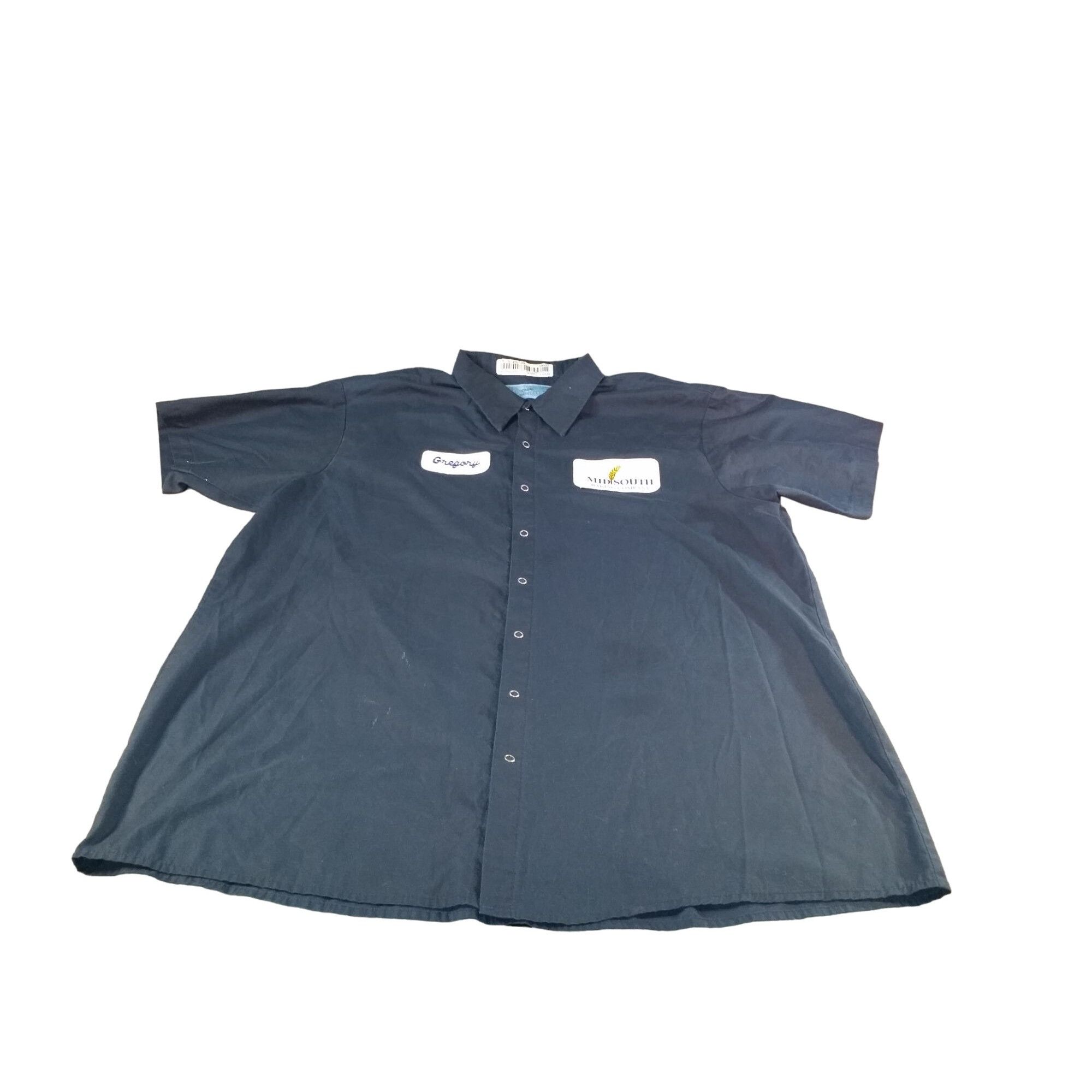 Cintas Cintas ComfortFlex Button Up Shirt Men Sz XXL Blue Mid South Size US XXL / EU 58 / 5 - 1 Thumbnail