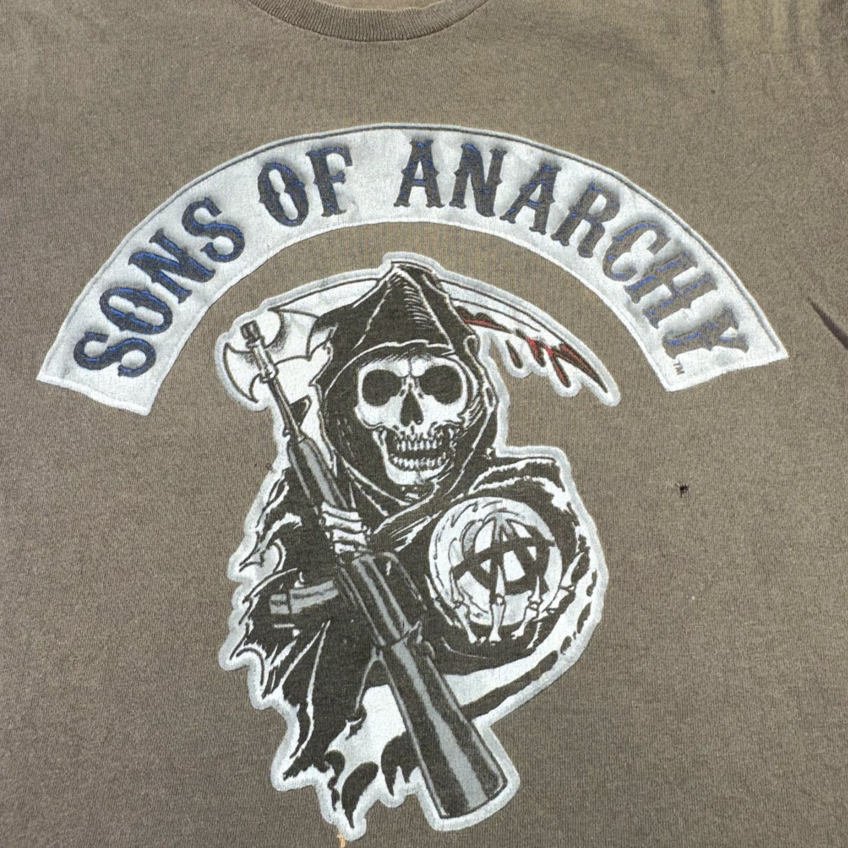 Vintage Sons of Anarchy Shirt Mens Large Brown Distressed Reaper Graphic TV Show Tee Size US L / EU 52-54 / 3 - 2 Thumbnail