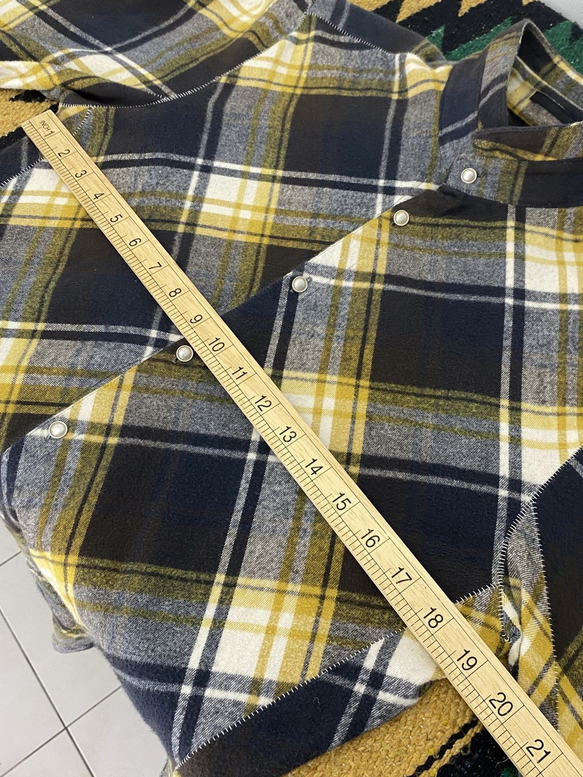 Bajra Bajra Japan Panelled Plaid Flannel Shirt Made in Japan Size US M / EU 48-50 / 2 - 3 Thumbnail
