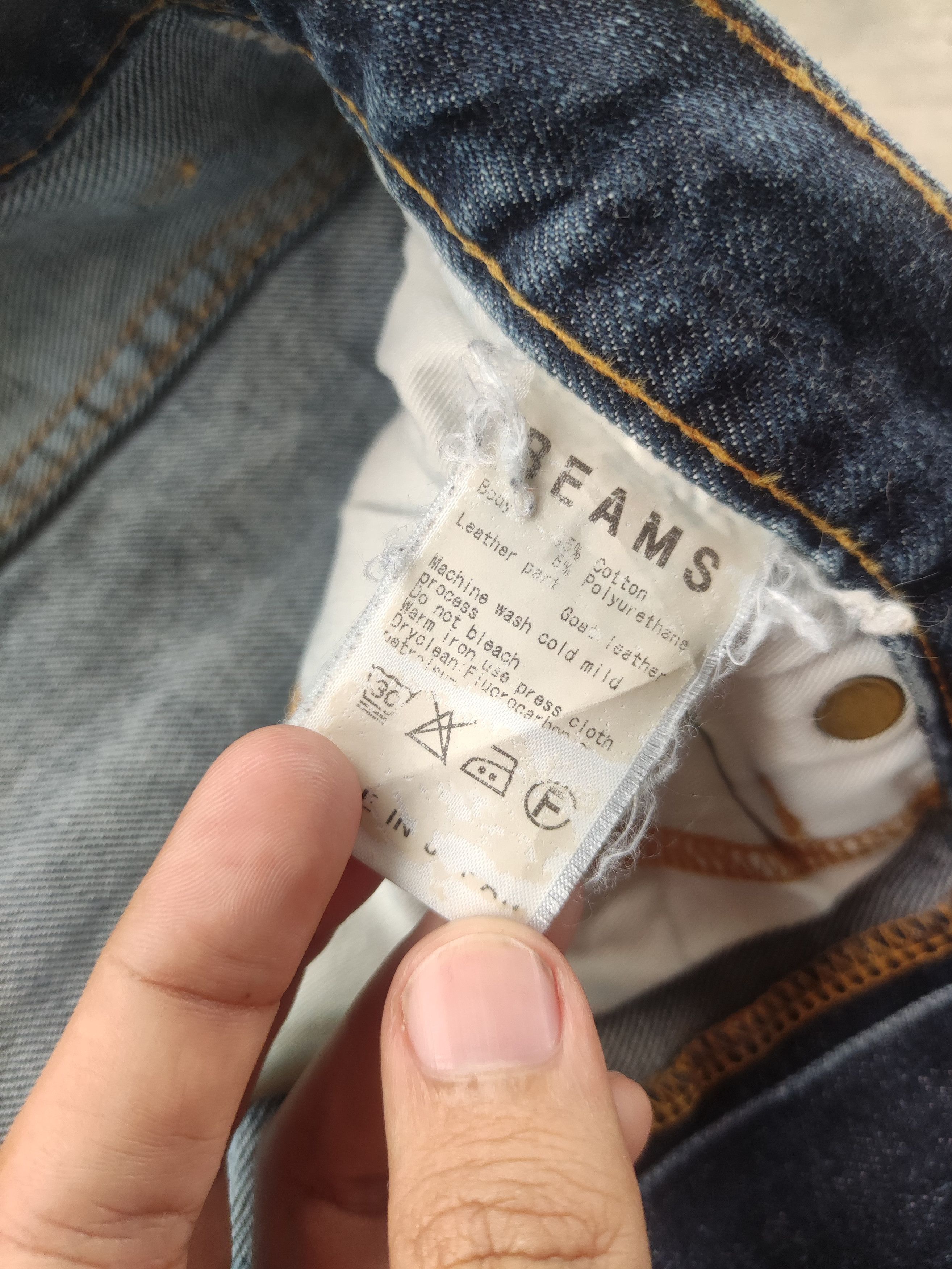 Beams Plus Vintage Beam Japan Jean Distressed Faded Denim Size US 33 - 7 Thumbnail