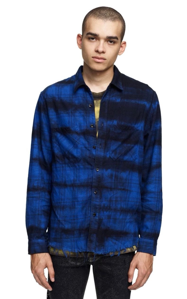 Amiri Amiri Blue tie-dyed destruction shirt 2501-Nextarrow Size US S / EU 44-46 / 1 - 9 Thumbnail