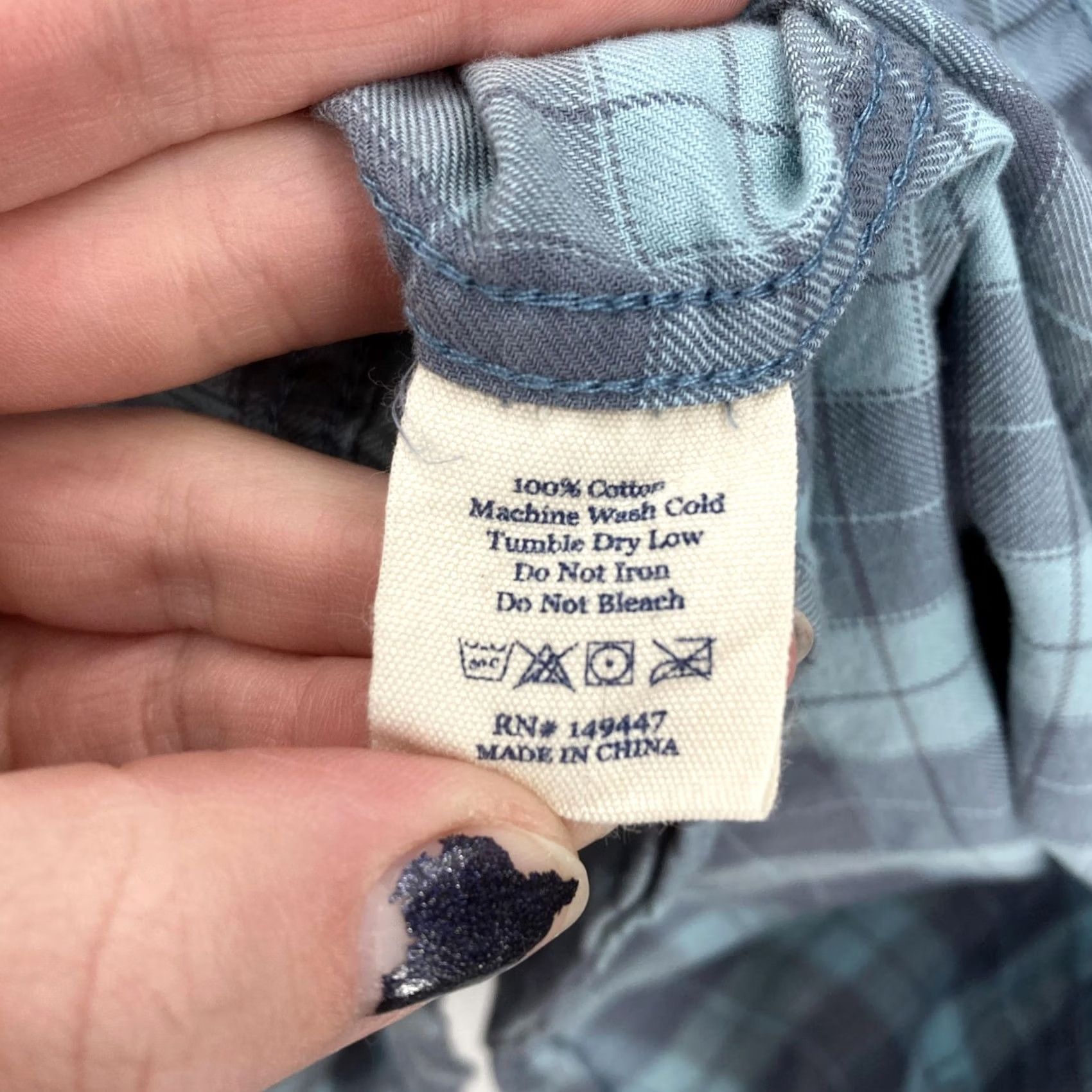 J Brand The Normal Brand Shirt Mens 2XL Blue Gray Plaid Button Down Long Sleeve Casual Size US XXL / EU 58 / 5 - 4 Thumbnail