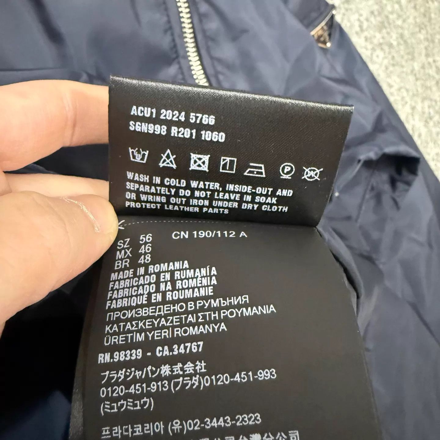 Prada Prada new blue triangle logo nylon zipper jacket w/ tags 56 Size US XL / EU 56 / 4 - 5 Thumbnail