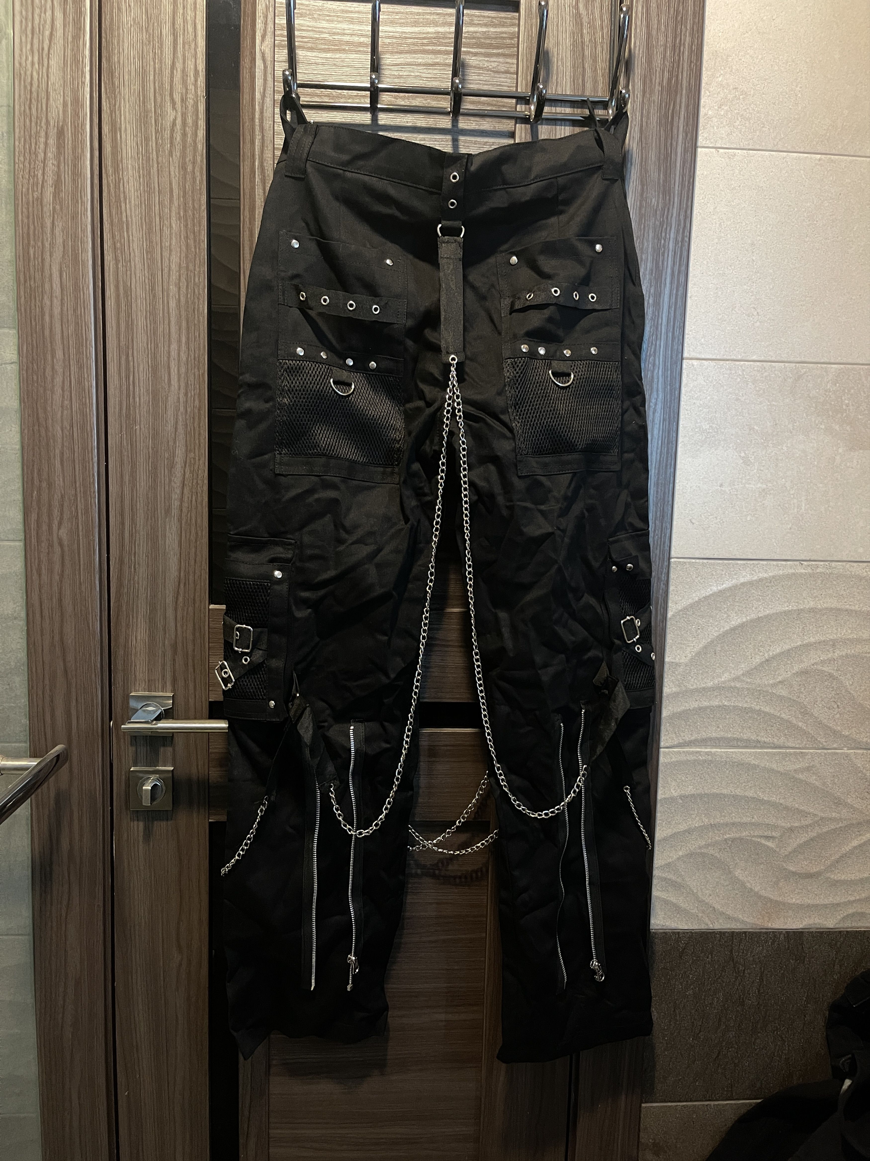 Demonia Cult Goth Emo Bondage Cargo Pants Size US 36 / EU 52 - 2 Thumbnail