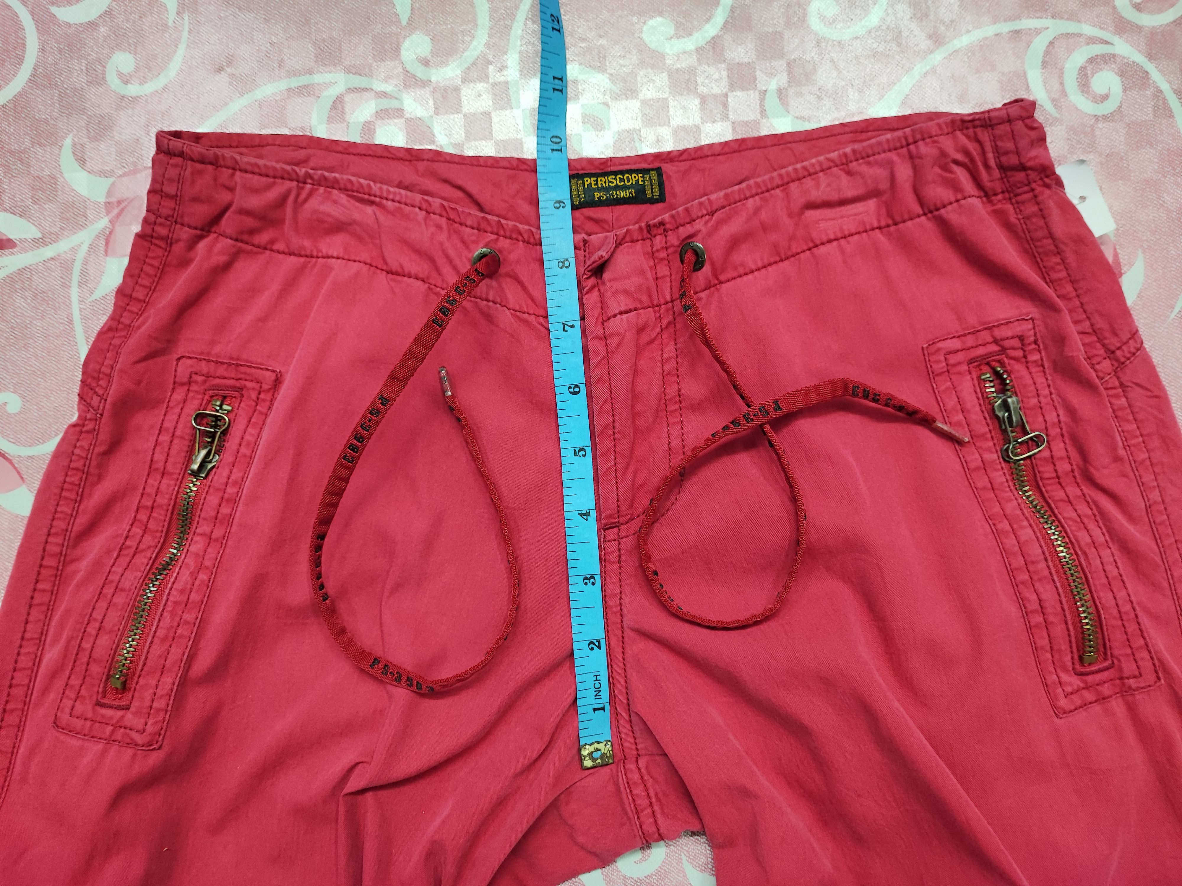 If Six Was Nine Cargo Pant Multipocket Red by Periscope 28 Size US 28 / EU 44 - 8 Thumbnail