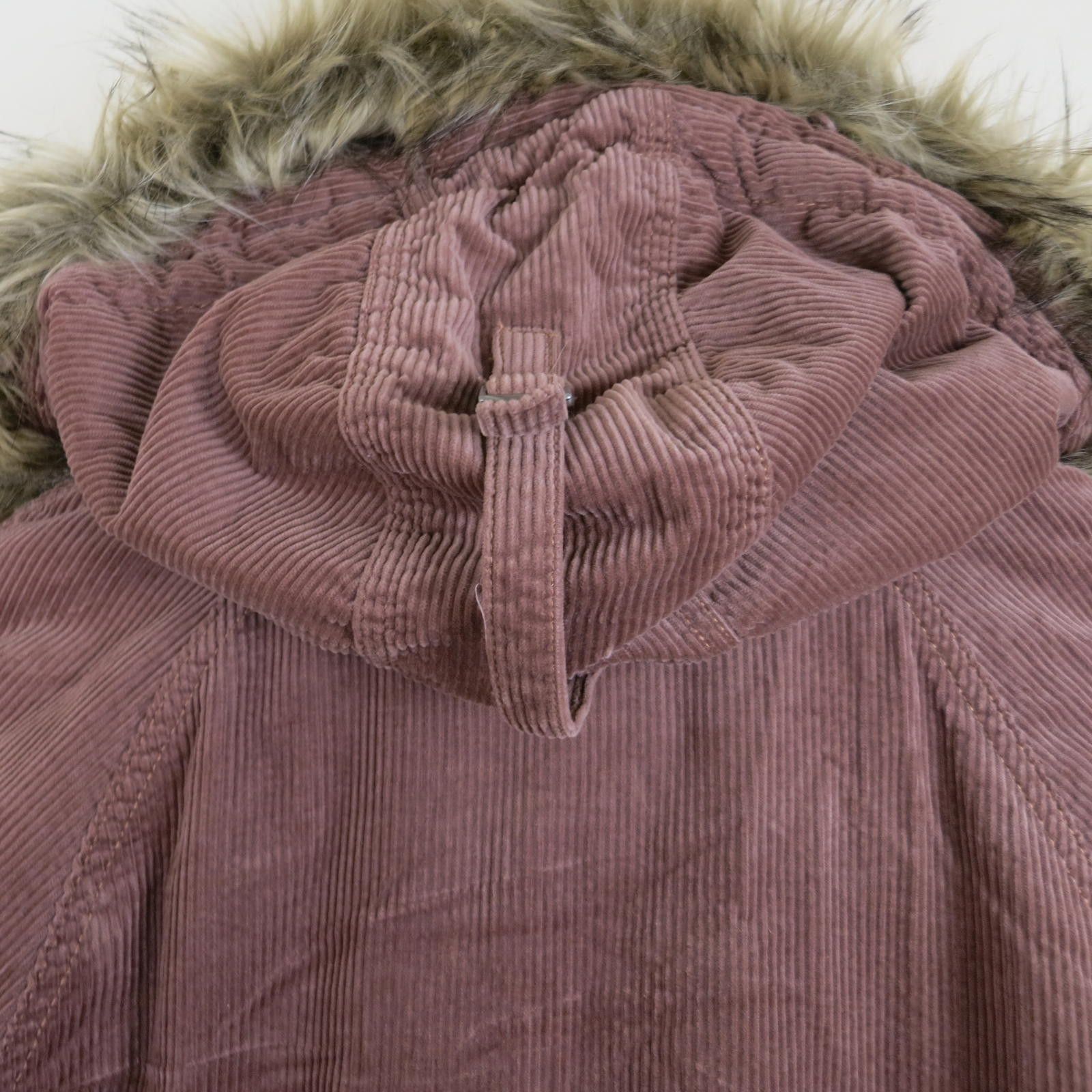 Unknown London Women's M American Eagle Corduroy Parka with Faux Fur Hood Size M / US 6-8 / IT 42-44 - 10 Thumbnail