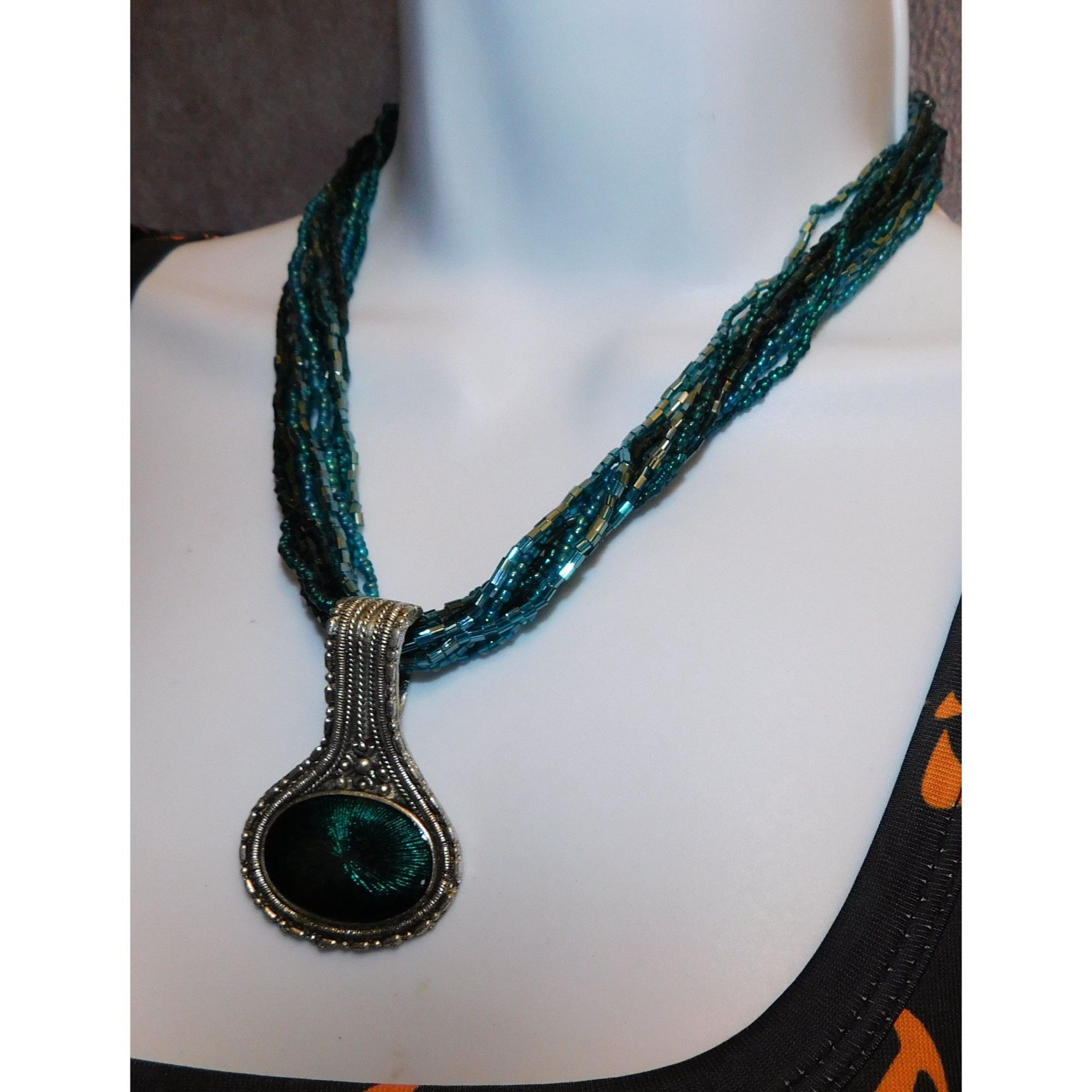 Other Mermaidcore Medallion Pendant Necklace With Glass Beads Size ONE SIZE - 5 Thumbnail