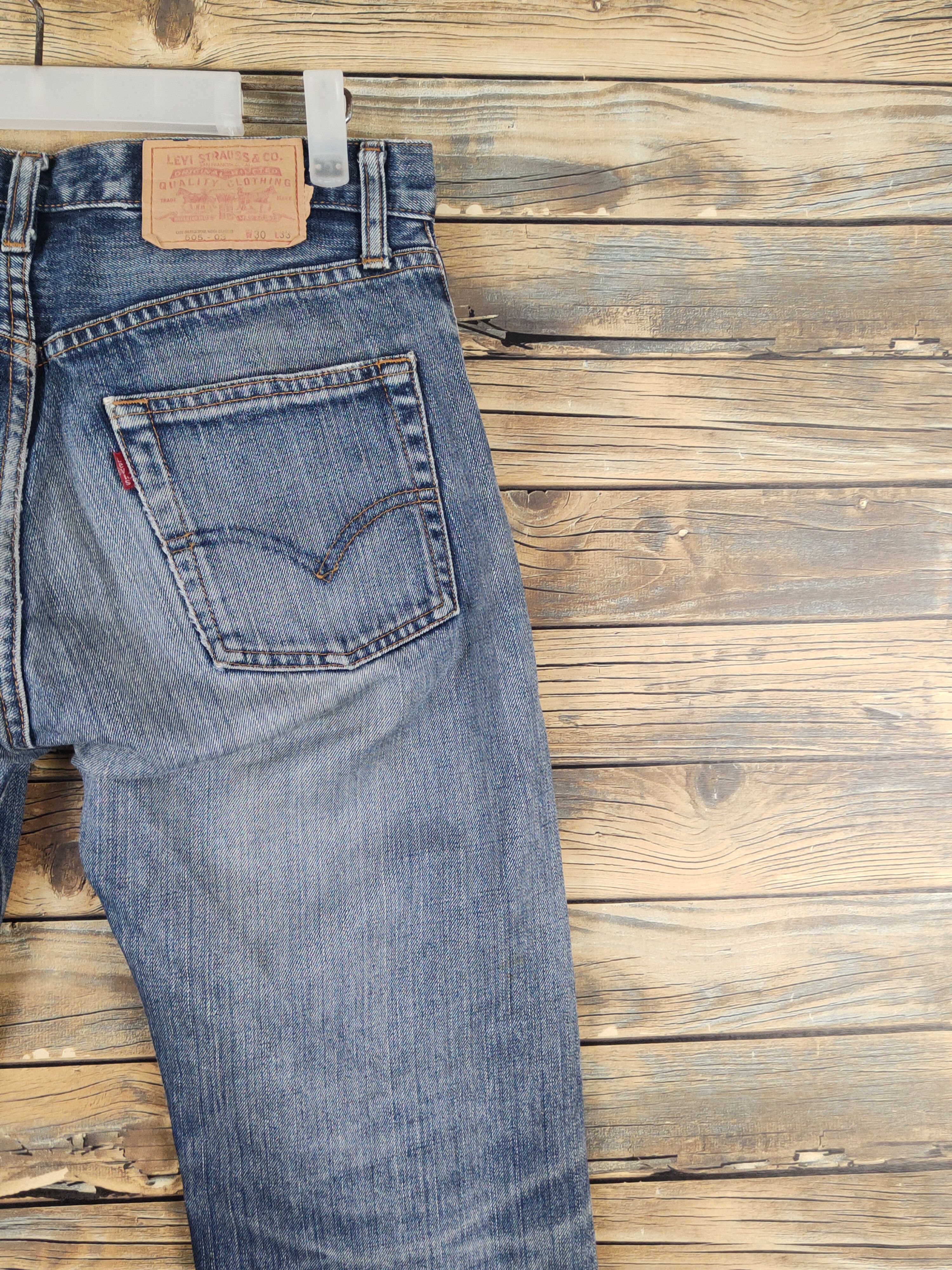 Levi's Levi's Dark Blue Faded Distressed Ripped Jeans #W1387 Size US 31 - 11 Thumbnail