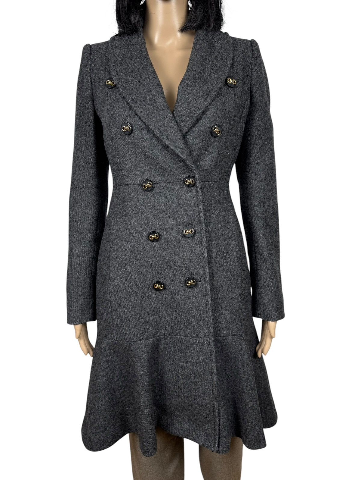 MAX&Co. Max&Co Wool Coat Pleated Double-Breasted size US2 IT38 Size XS / US 0-2 / IT 36-38 - 3 Thumbnail