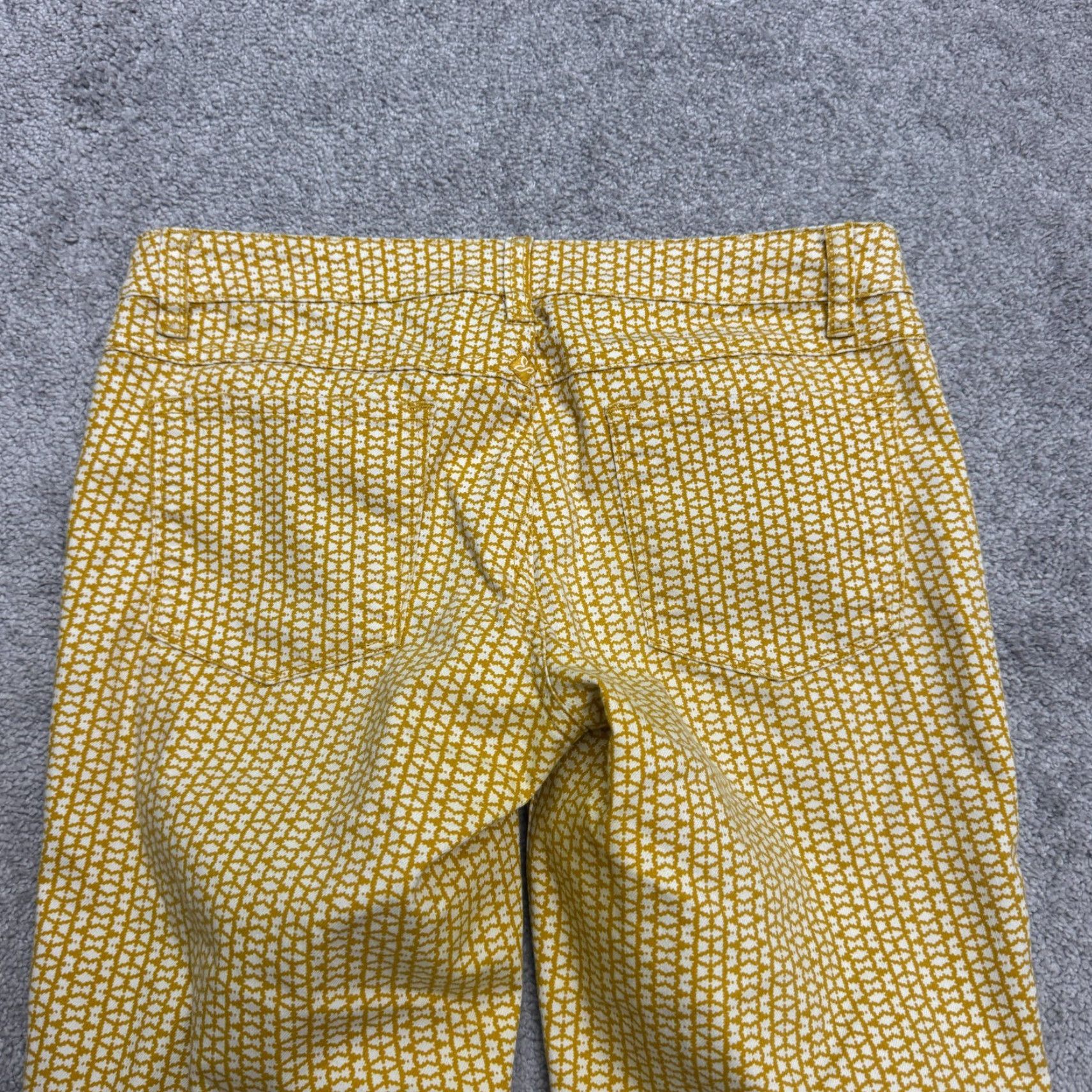 Prana Prana Kara Geometric Organic Cotton Skinny Pants Womens 6 28 Yellow Stretch Size 28" / US 6 / IT 42 - 5 Thumbnail