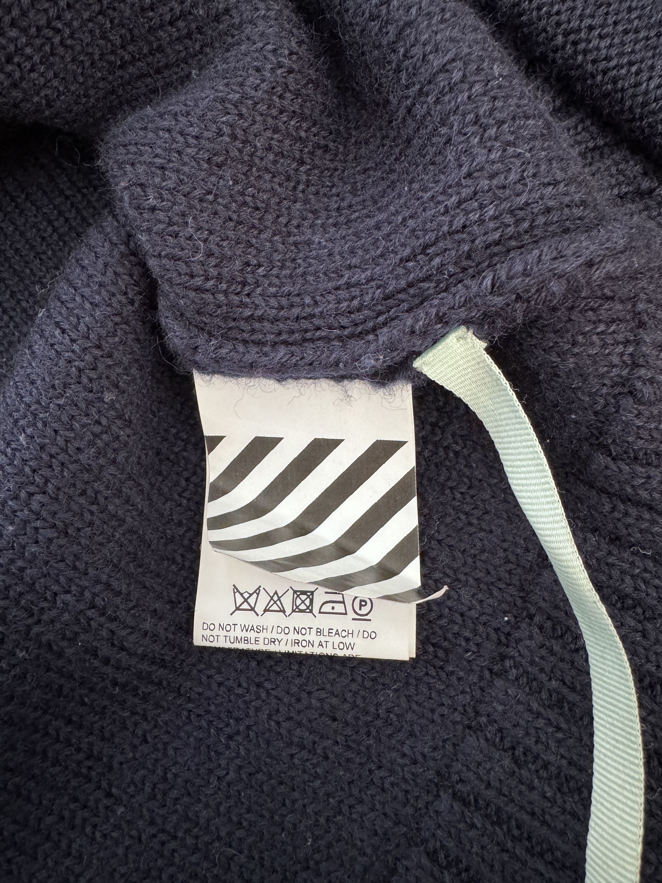 Off-White Off-White Distressed Intarsia Logo Wool Sweater Size US M / EU 48-50 / 2 - 8 Thumbnail