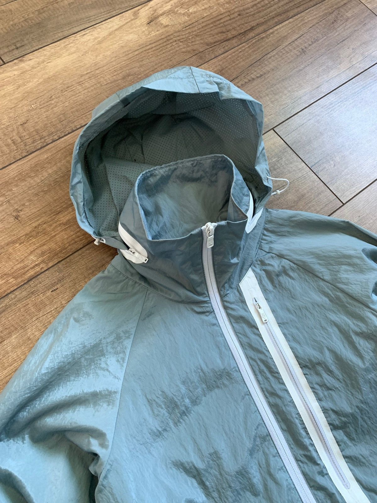 Nike Nike Womens Grey Silver Tech Hooded Windbreaker Jacket Size XS / US 0-2 / IT 36-38 - 7 Thumbnail