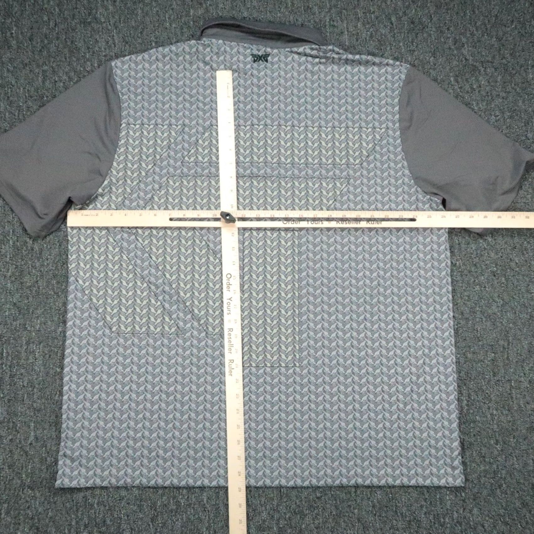Vintage PXG Shirt Mens XXL Gray Spellout Print Performance Polo Short Sleeve Golf Snap Polo Mens XXLGry Spellout Print Performance Polo Size US XXL / EU 58 / 5 - 6 Thumbnail
