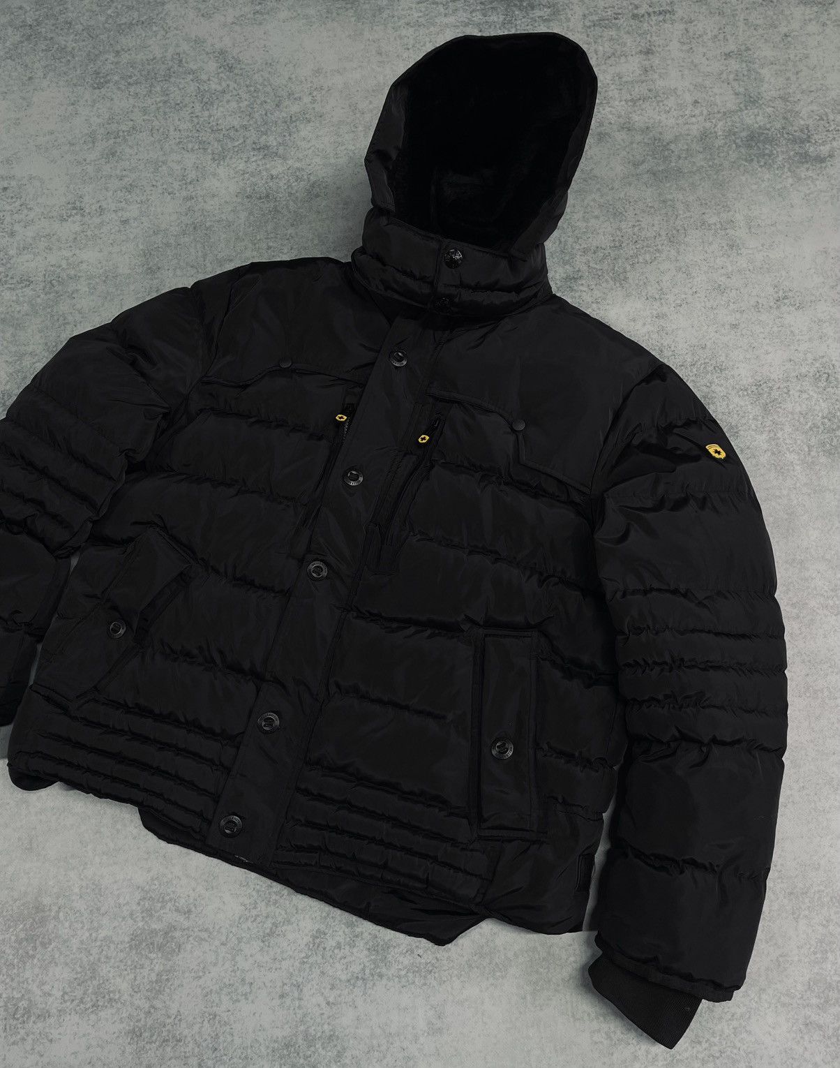 Wellensteyn Wellensteyn Men’s Black Down Bomber Jacket Size XL Hooded Size US XL / EU 56 / 4 - 2 Thumbnail
