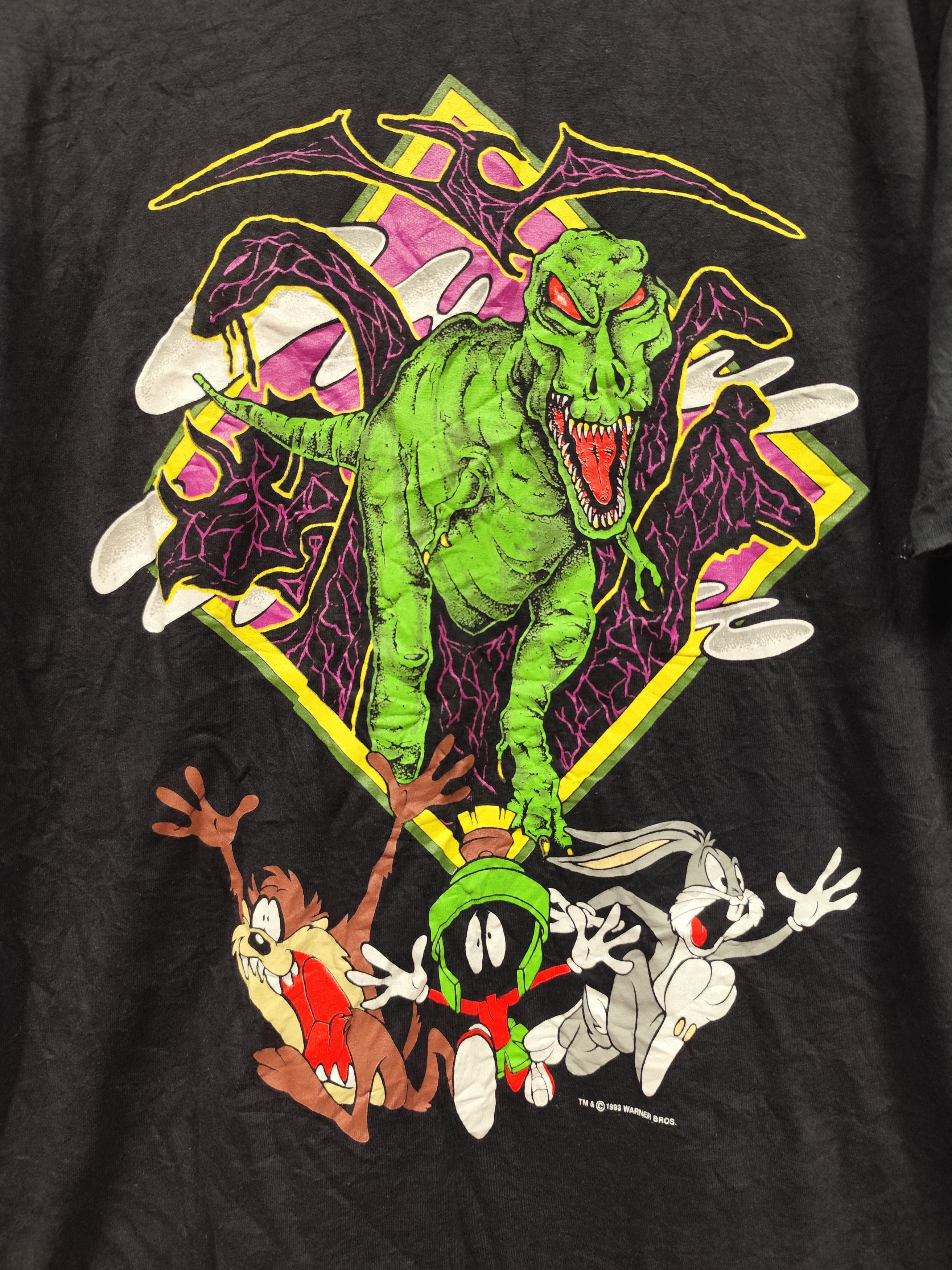 Giant Vintage 1993 t shirt jurassic park x looney tunes Size US M / EU 48-50 / 2 - 2 Thumbnail