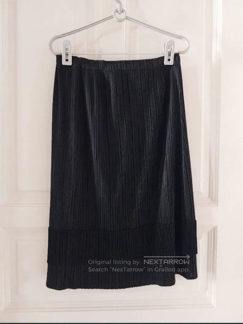 Issey Miyake Issey Miyake size:3 Black Double-layer Patchwork Midi Skir Size 23" - 1 Thumbnail