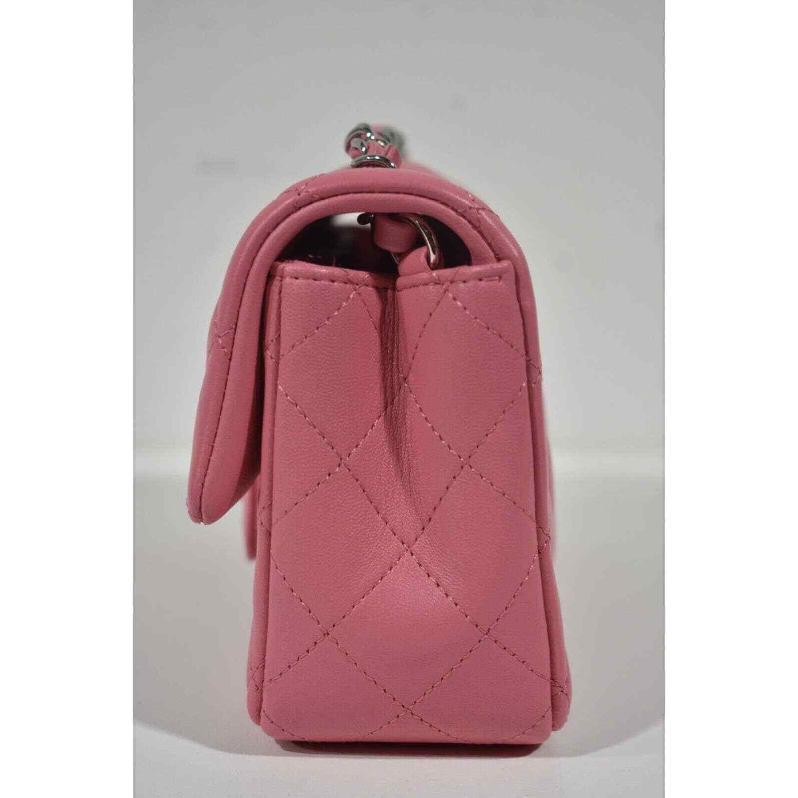 Chanel Chanel Lambskin Quilted Mini Flap Rectangle Crossbody Bag Size ONE SIZE - 7 Thumbnail