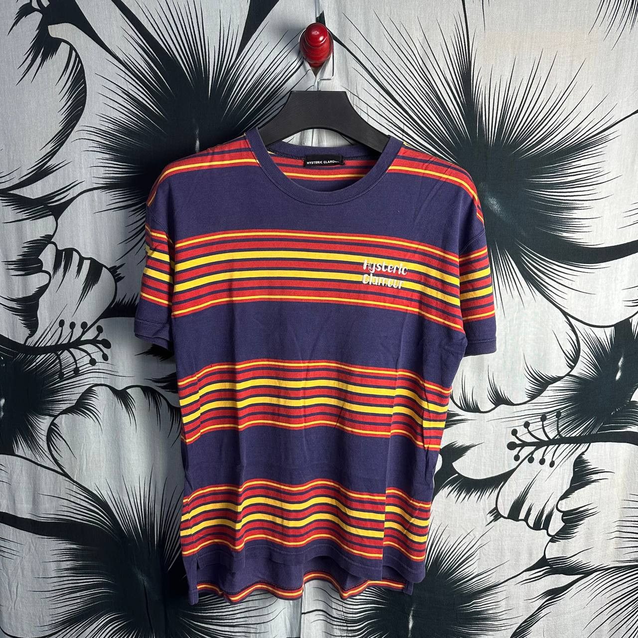 00s Hysteric Glamour Japan Fashion Designer Striped T-Shirt
