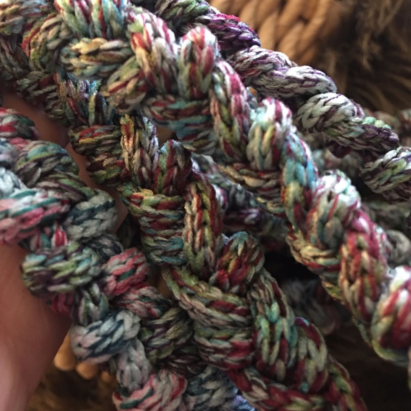 Jewelry Handmade multi strand knotted yarn necklace Size ONE SIZE - 8 Thumbnail