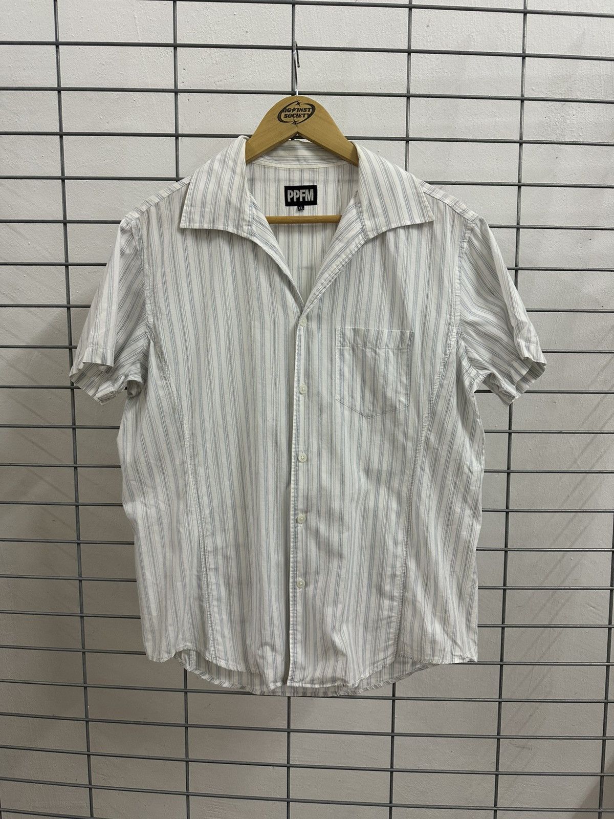 Japanese Brand Rare Beautiful PPFM Striped Camp Open Collar Shirt Y2K Style Size XL / US 12-14 / IT 48-50 - 1 Thumbnail