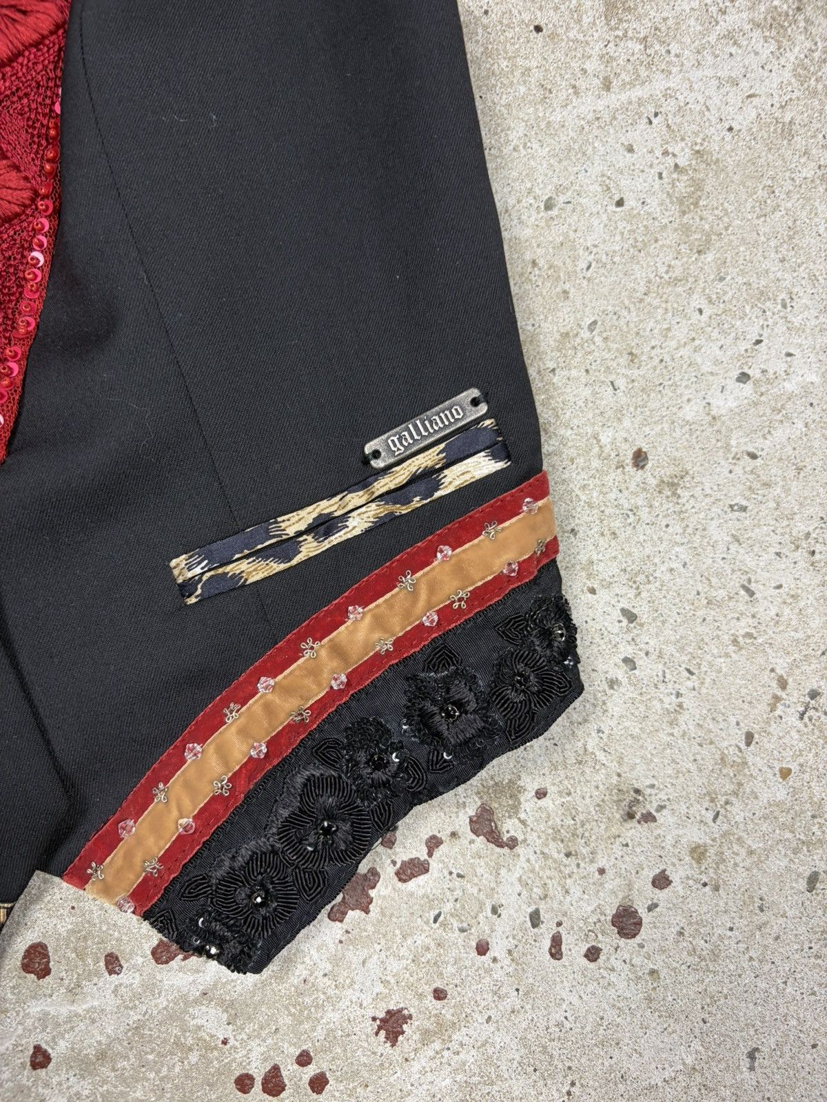 John Galliano John Galliano Embellished Embroidered Printstripe Vest Size S / US 4 / IT 40 - 4 Thumbnail