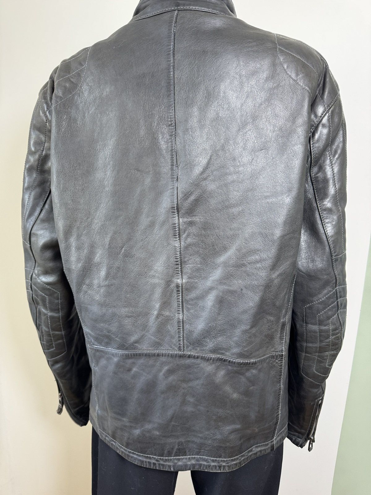 Joop! Joop! Jeans Black Lambskin Leather Biker Jacket Vintage 52 Size US L / EU 52-54 / 3 - 10 Thumbnail