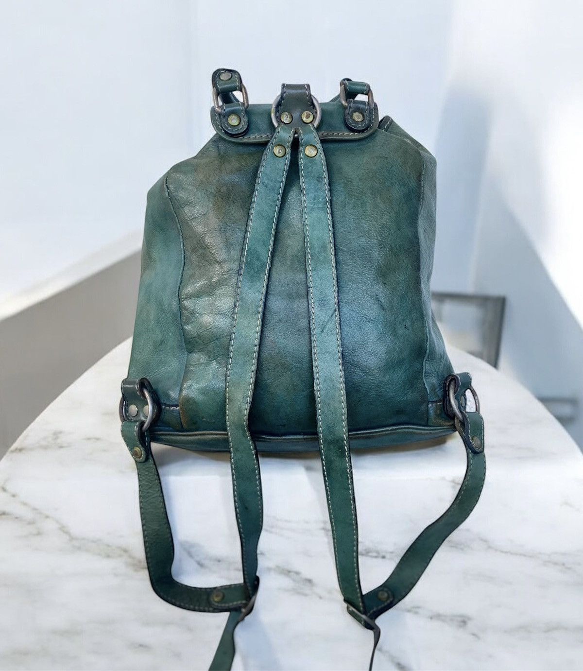 Other Authentic Pratesi Firenze 1948 Leather Bagpack Made In Italy Size ONE SIZE - 4 Thumbnail